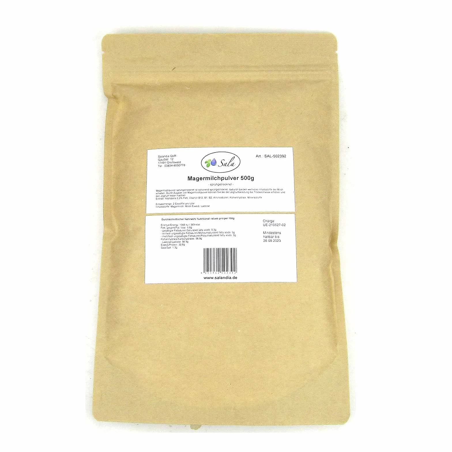 Sala de leche desnatada en polvo LOW HEAT Bolsa 500 g
