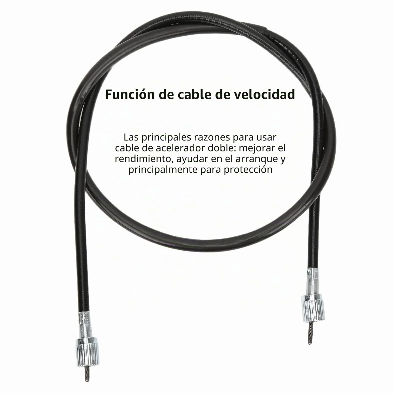 Cable de velocímetro de 39", Cable de velocímetro, Cable de Repuesto, Compatible con Scooters Chinos, ciclomotores, ATV, Go Karts