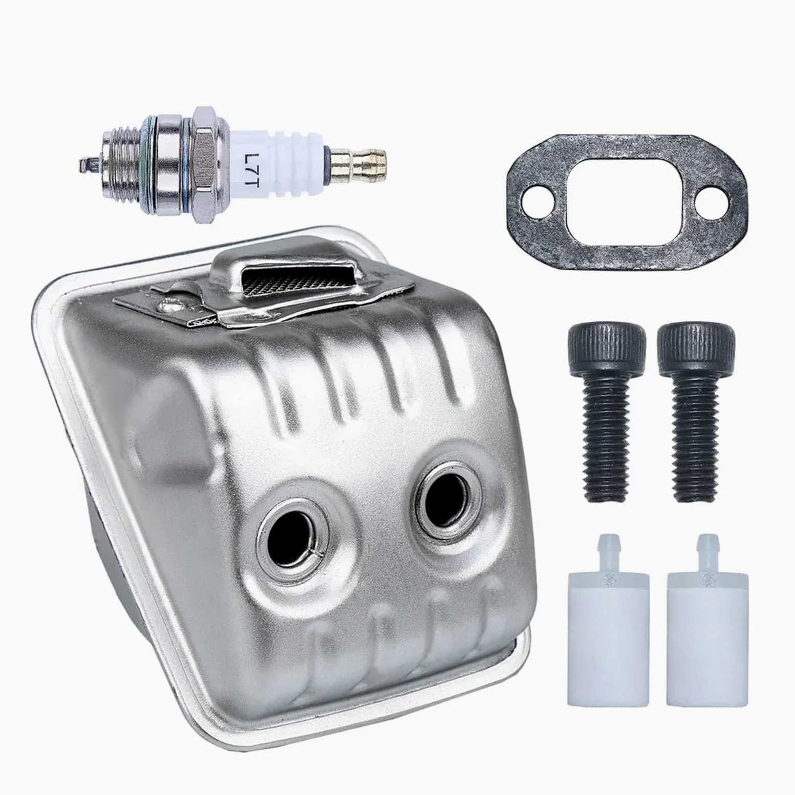 Kit de Filtro de Combustible de Tornillo silenciador Apto for H-usqvarn 450 445 445e W bujía repuestos de Motosierra de Gasolina 544147702