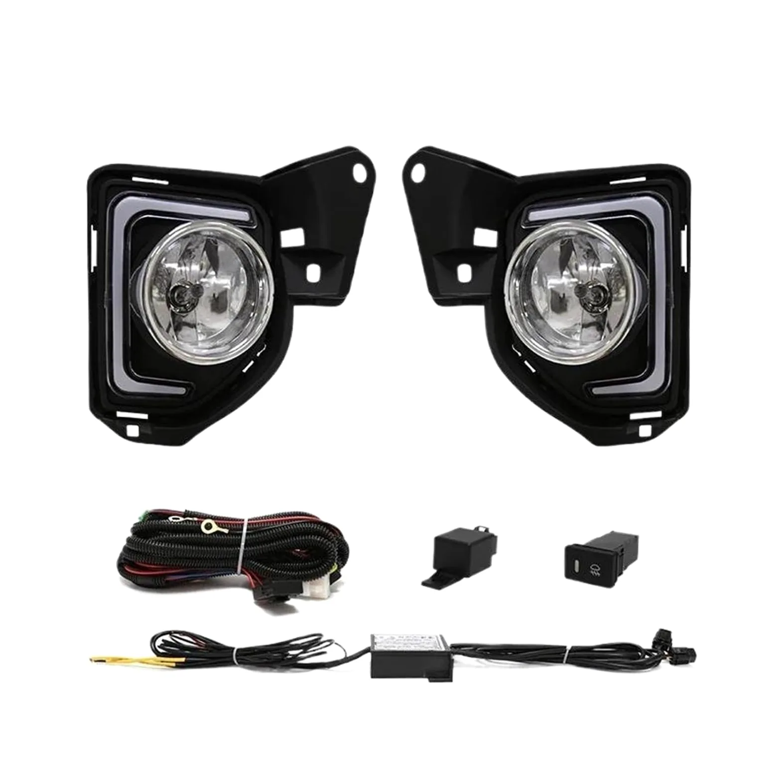 Luces Diurnas LED DRL Conjunto Faros Antiniebla Luces Diurnas Cables Interruptores Señal Giro para Toyota para HIACE para Commuter 2014 2015 2016 Lámpara Luz Antiniebla(DRL)