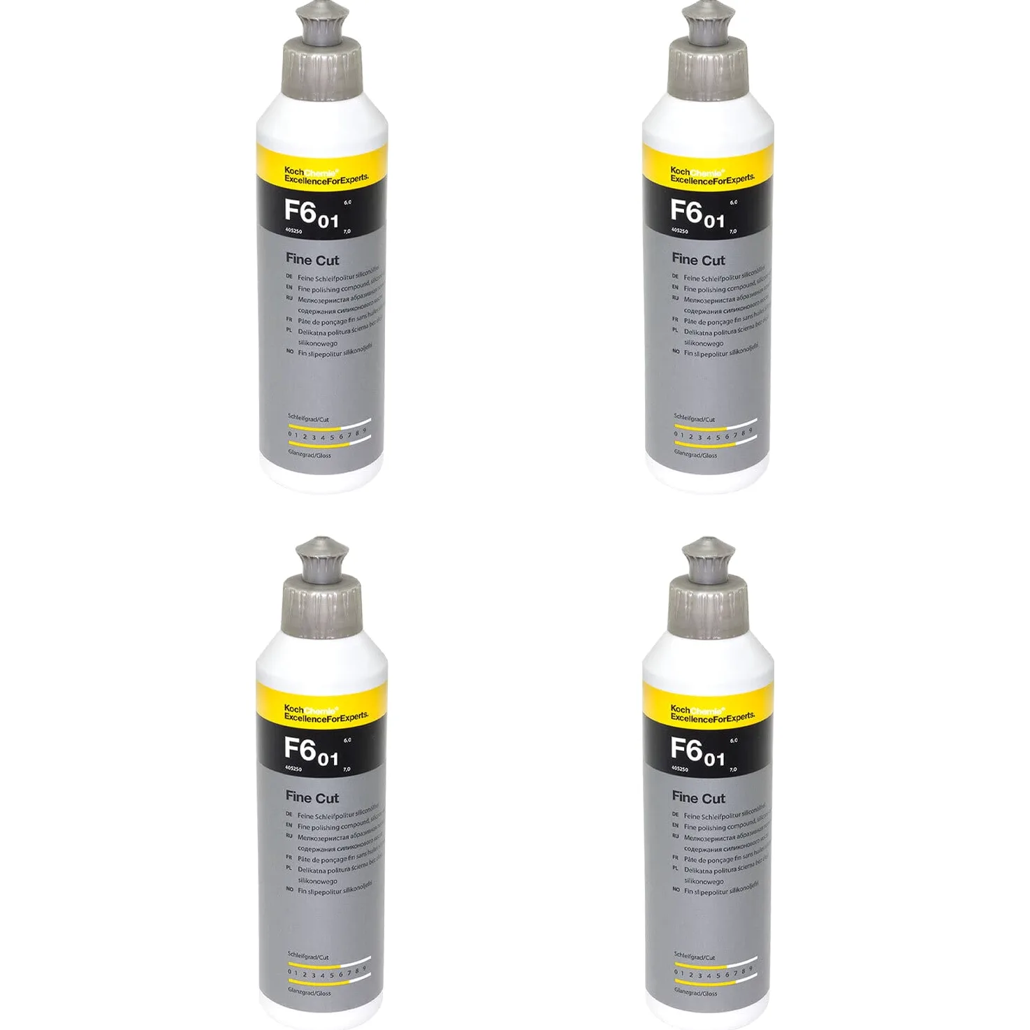 F6.01 Koch Chemie - Pulido fino sin aceite de silicona, 4 unidades de 250 ml