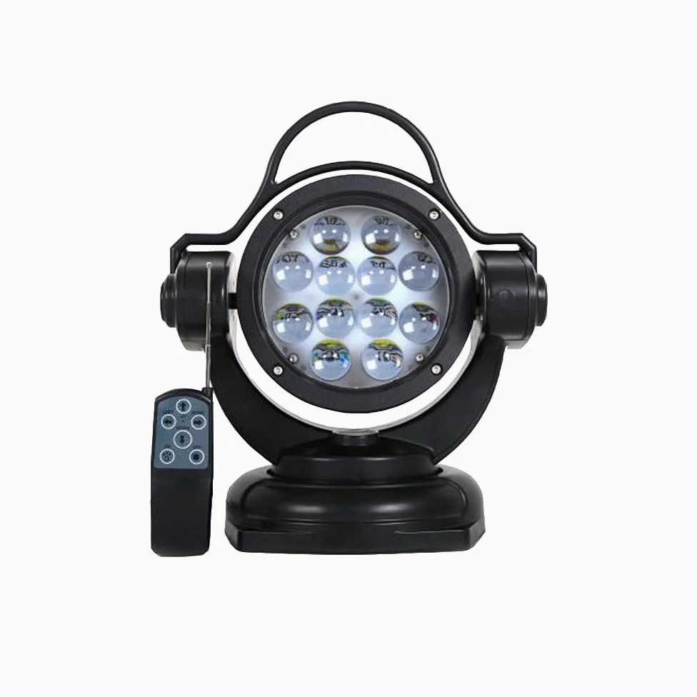 SXMA Luz de búsqueda LED de 60 W con control remoto, rotación de 360 ​​grados, luz de trabajo LED, luces de conducción LED para automóviles, camionetas, barcos