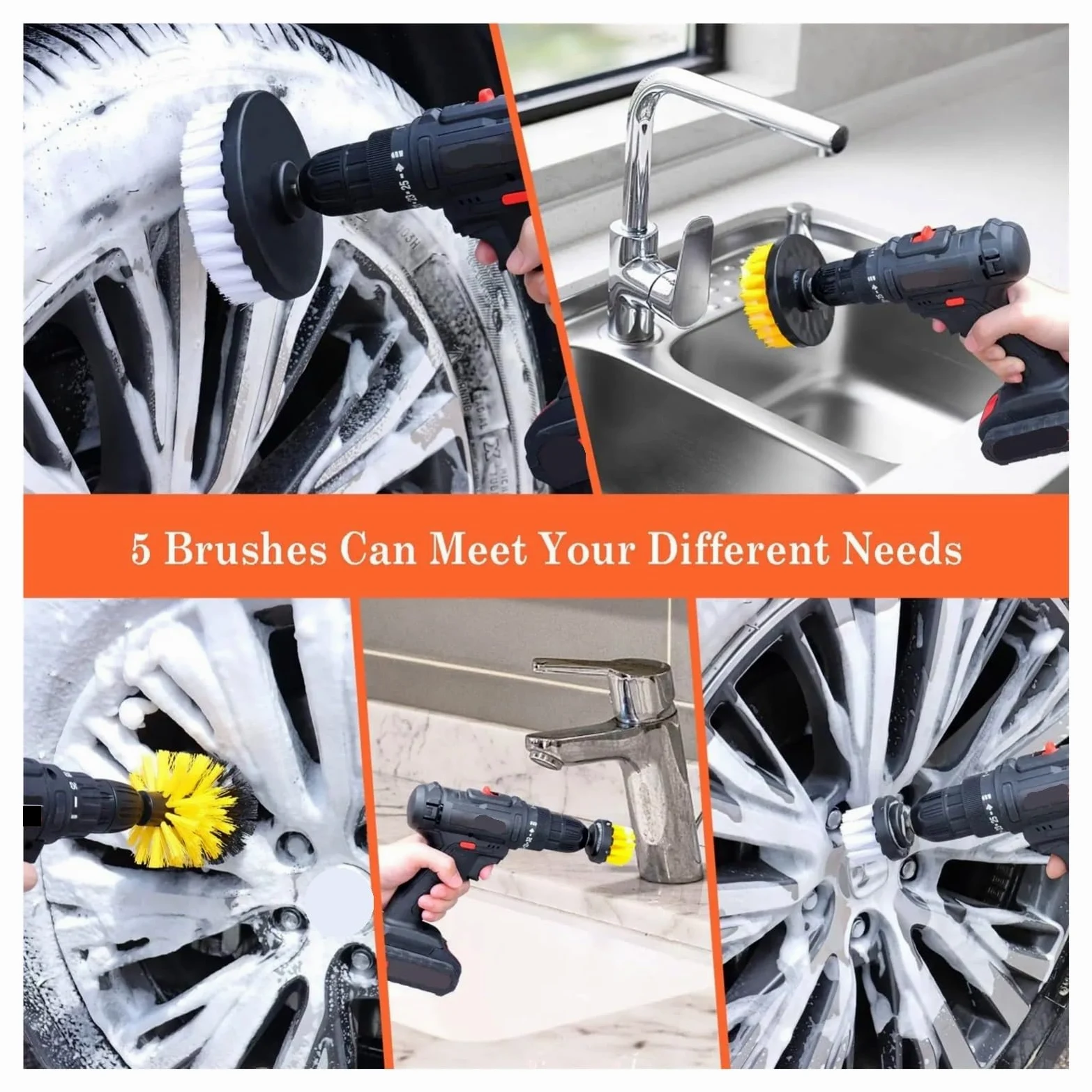 Juego de 32 cepillos de limpieza para detalles de coche, cepillos profesionales y almohadillas de pulido para interior exterior y ruedas, accesorios de coche para una experiencia de limpieza