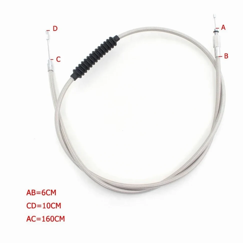 Cable de embrague trenzado para motocicleta, Control manual acero Wolfram para Softail, Para Road King, Para personalizado, 140-180CM
