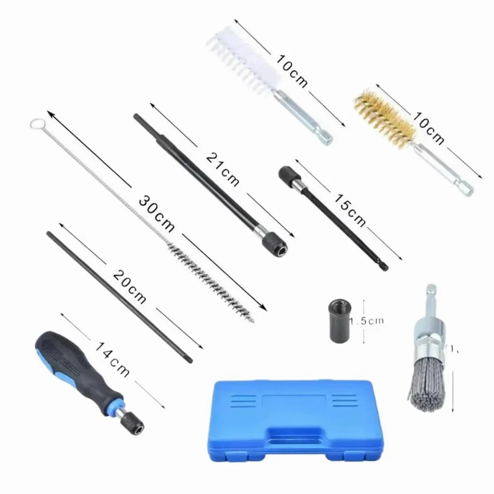Kit de Limpiador de inyectores de Motor, Herramienta de Cepillo de Limpieza de Asiento de inyector de óxido Compatible con vehículo