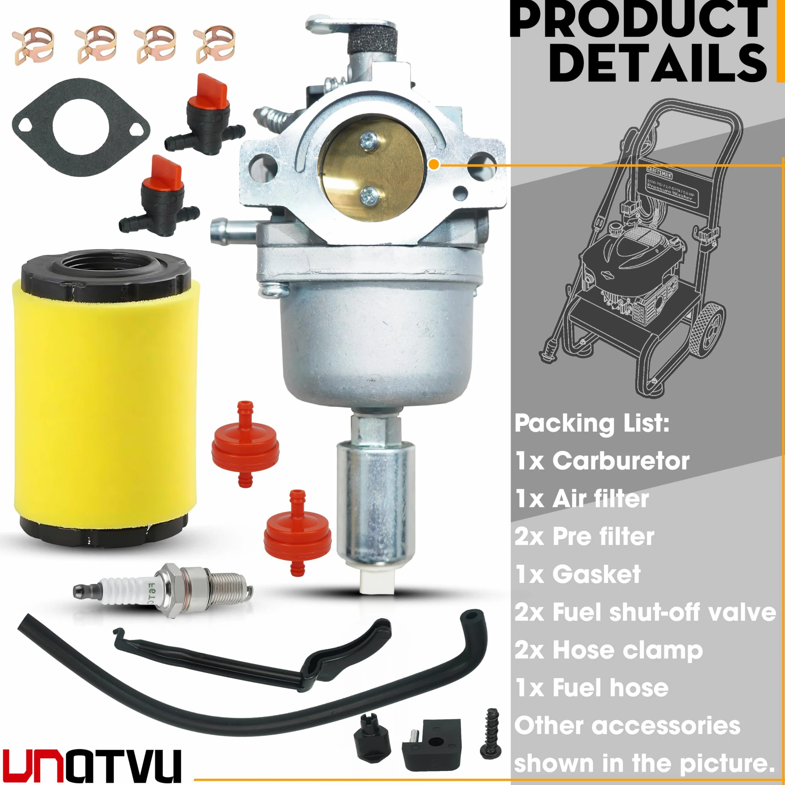 Carburador para Troy Bilt Pony 13WM77KS011 13AN77BS011 13AN77KG011 13AN77TG766 13AJ609G766 13WN77BS011 13AN77KS211 13WN77KSS211 066 1. 3AN77KG066 Cortacésped 15.5HP/17.5HP Briggs Stratton 500cc Motor