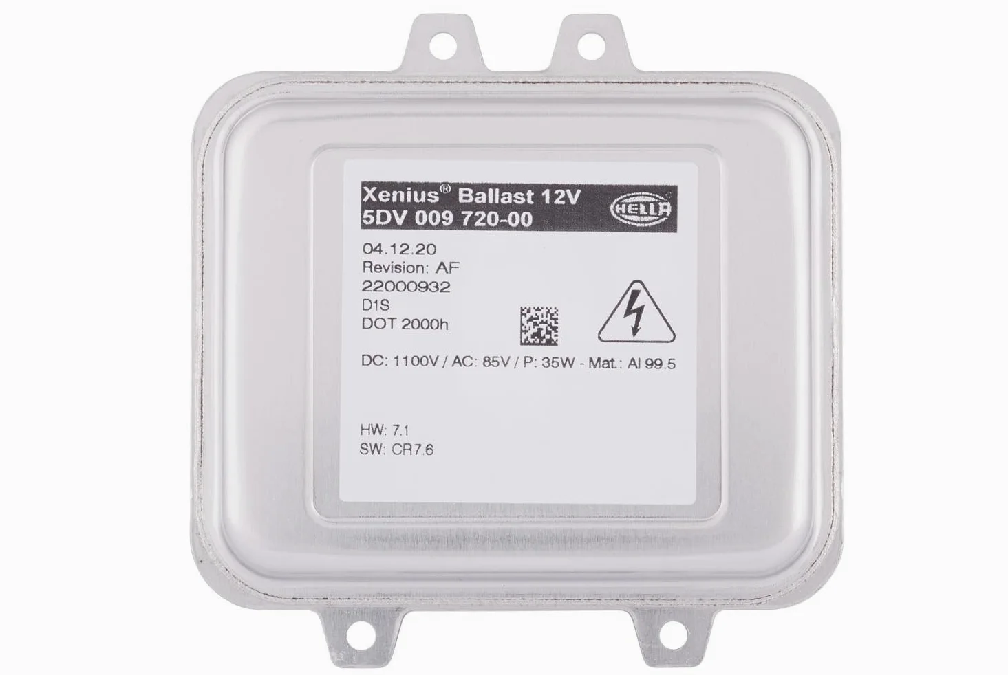 HELLA 5DV 009 720-001 Bobina de reactancia - Xenón - 12V