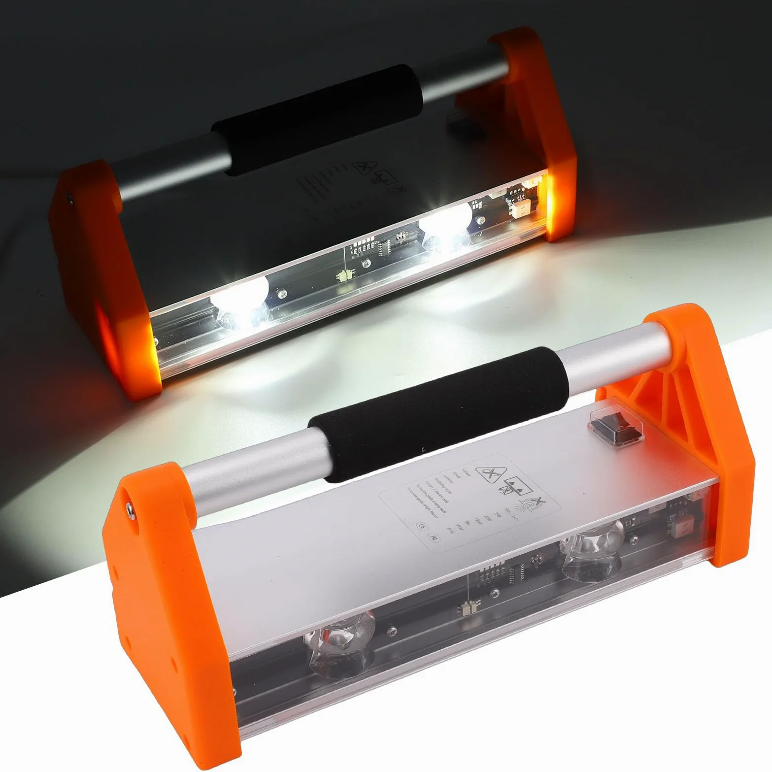 Elprico Luz LED de Inspección de Pared, Lámpara de Desarrollo de Pintor de 26 W 2200 Lm con Cable de 26,2 Pies, Herramienta de Inspección de Paneles de Yeso de Aleación de Aluminio para Pulido de