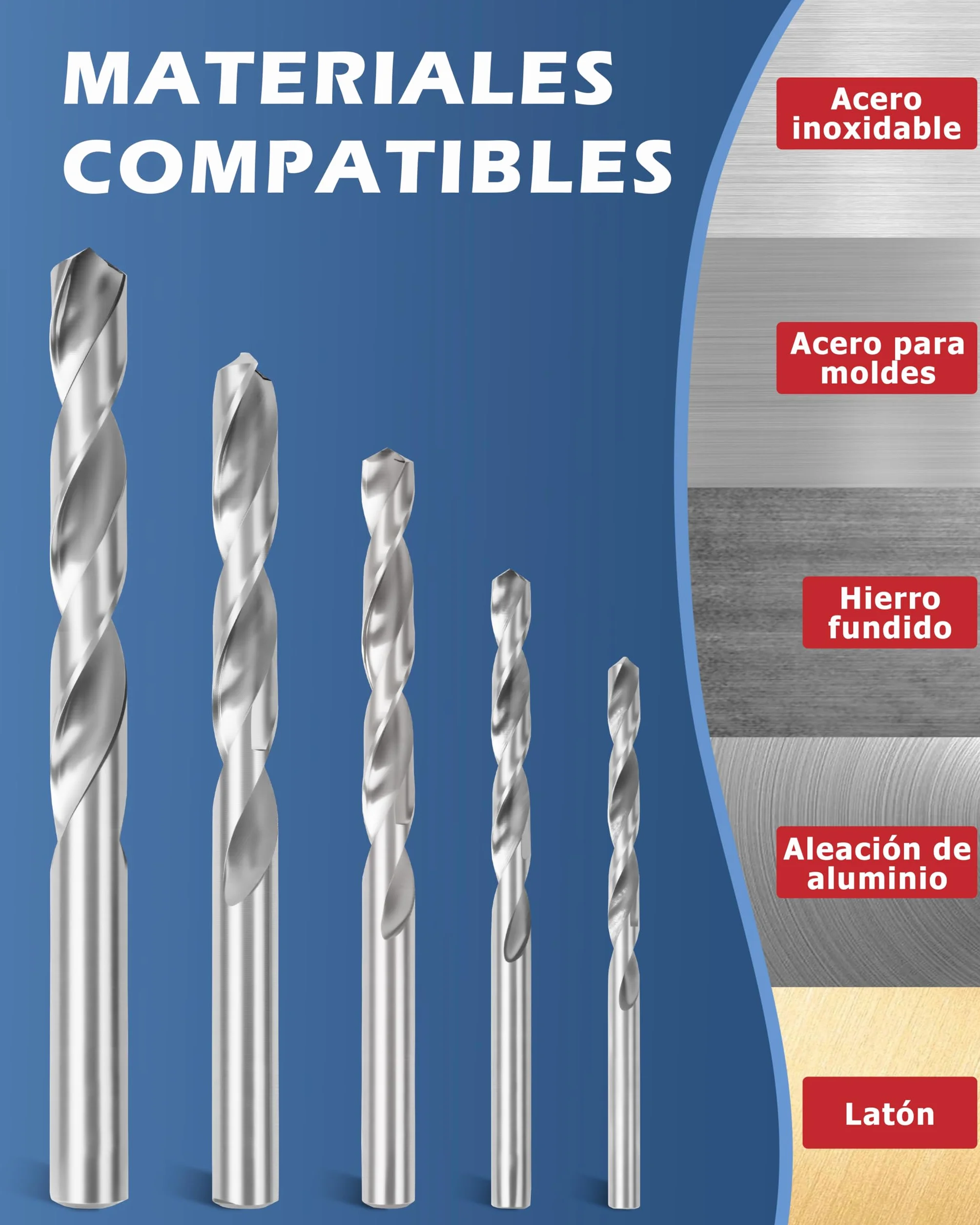 DAYUAN Juego de Reparación de Roscas Kit Helicoil 131 Piezas M5 M6 M8 M10 M12