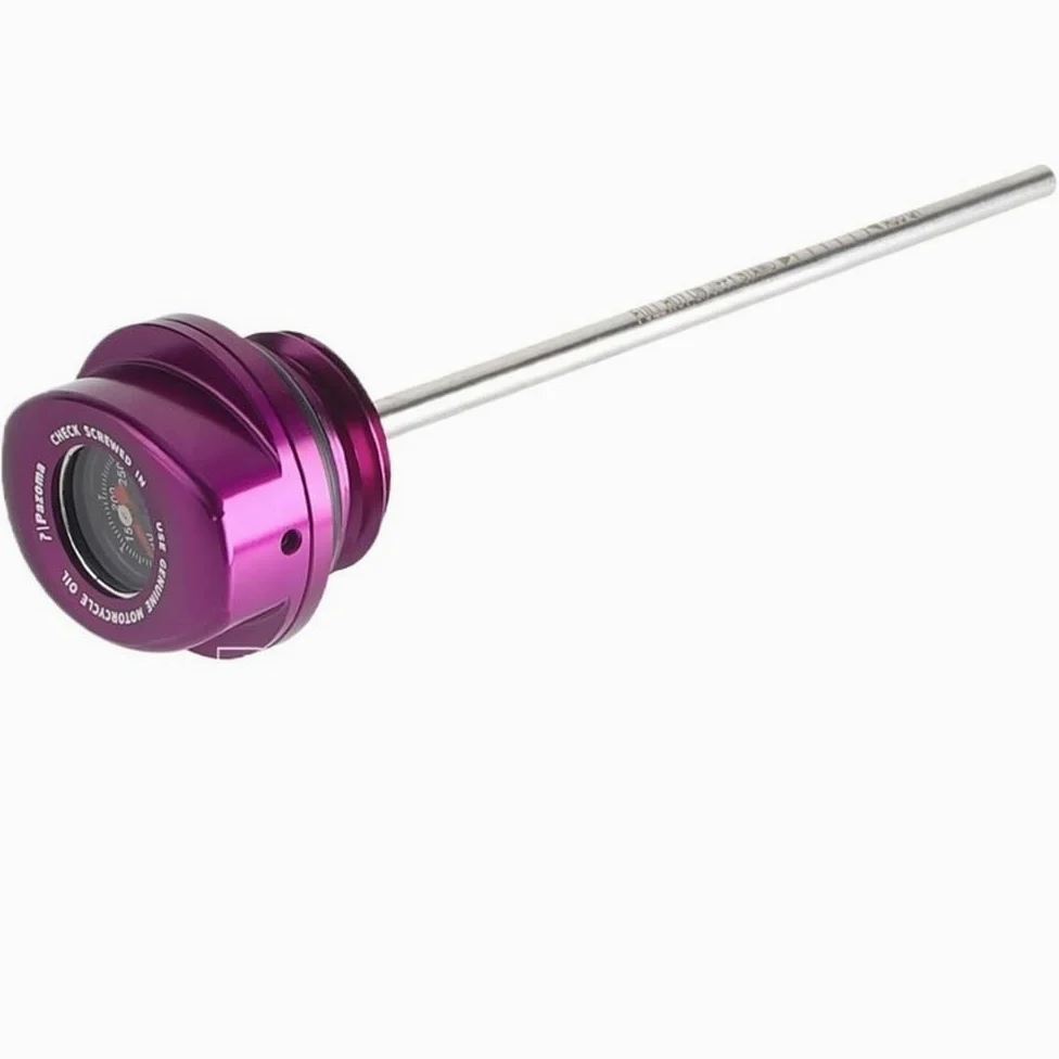 para Road para King para Electra para Tri para Road para Glide para FLHR para FLTRT Varilla Nivel Aceite Motocicleta con Indicador Temperatura Aceite Varilla(Purple)
