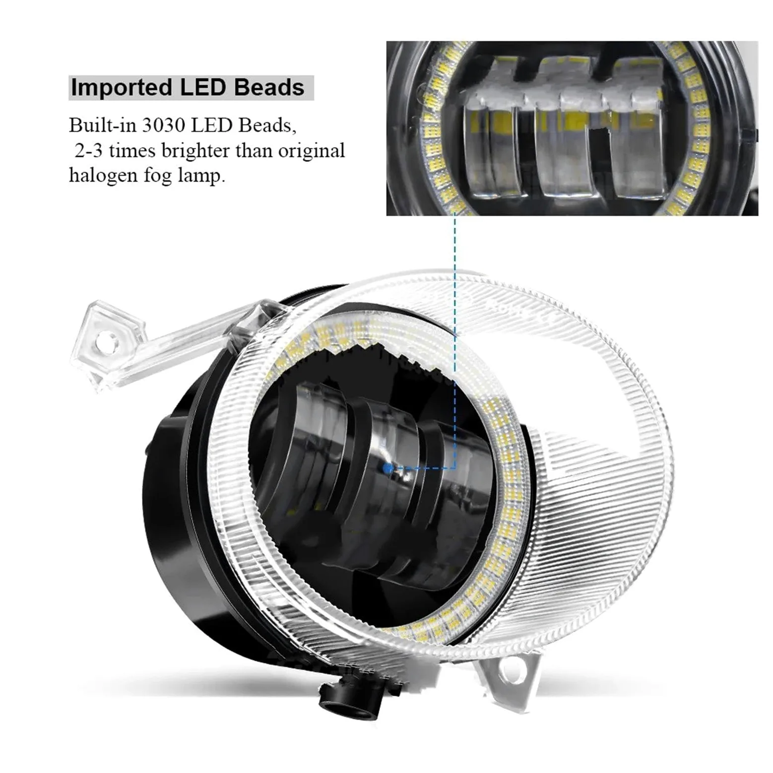 Para VW Para Scirocco 3/III 2008-2014 Canbus Conjunto Lámpara Circulación Diurna Antiniebla Delantera Coche 2 X Luz LED Ojo Ángel DRL Faro Antiniebla
