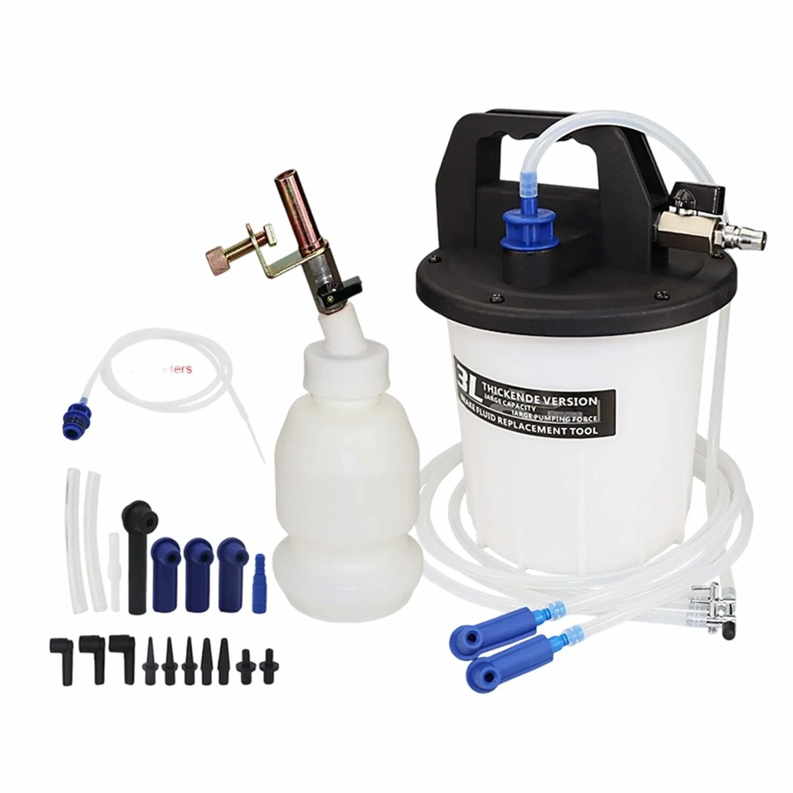 Extractor neumático de líquido 3L depósito gran capacidad ajuste hermético | Kit Extractor Neumático de Líquido de Frenos Para Mecánicos de Coche, Mantenimiento y Garaje