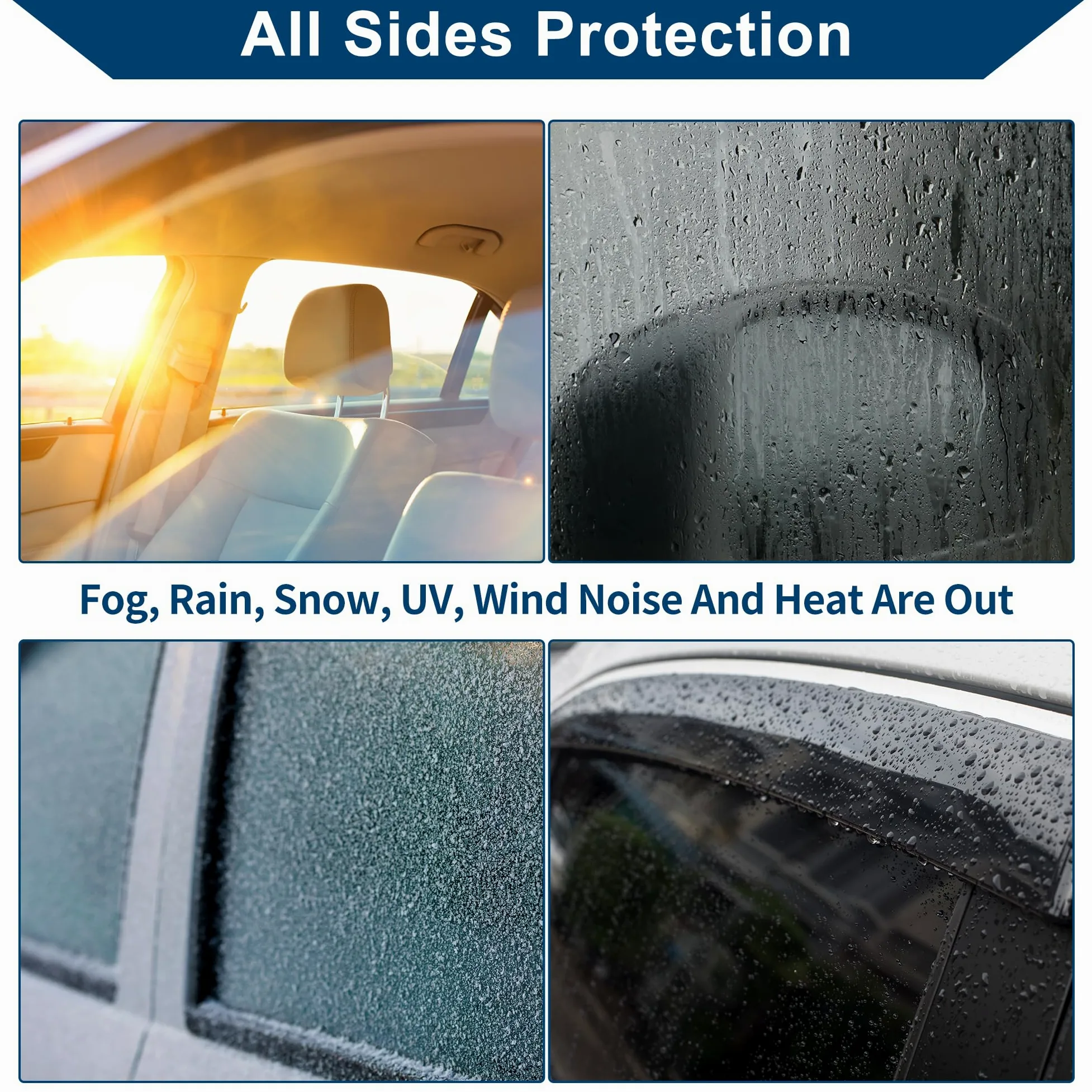Deflectores De Ventana Para BMW X3 G01 2018-2023 Viseras De Ventana Lateral Guardabarros De Lluvia Viseras Solares Deflectores De Viento Juego De 1 Negro