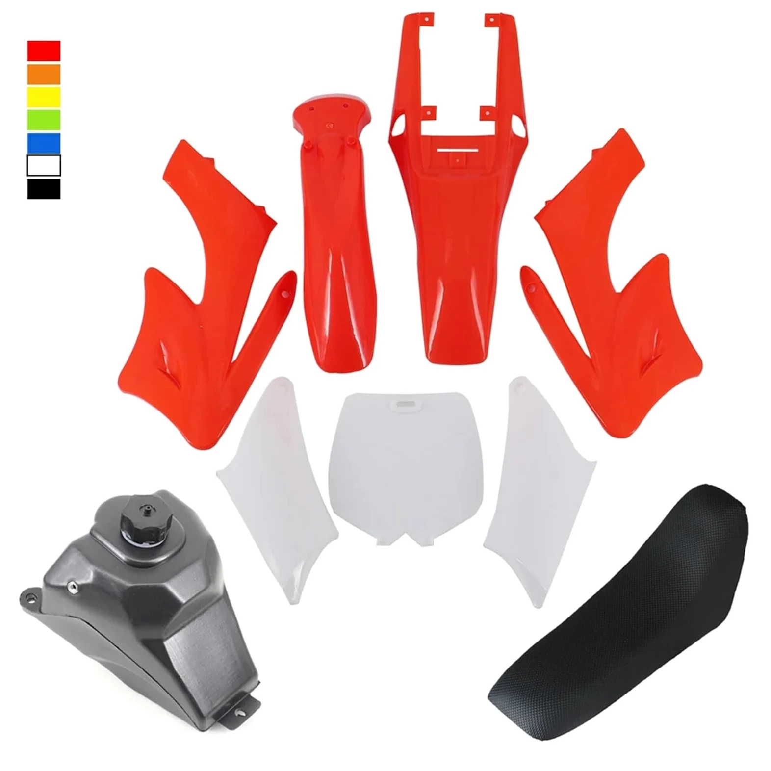 Deflector Aire Compatible con Motor Apollo 47 49cc, 2 Tiempos, Dirt Pocket Bike, Cubierta de plástico para Motocicleta, Kits carenado, Guardabarros, Asiento