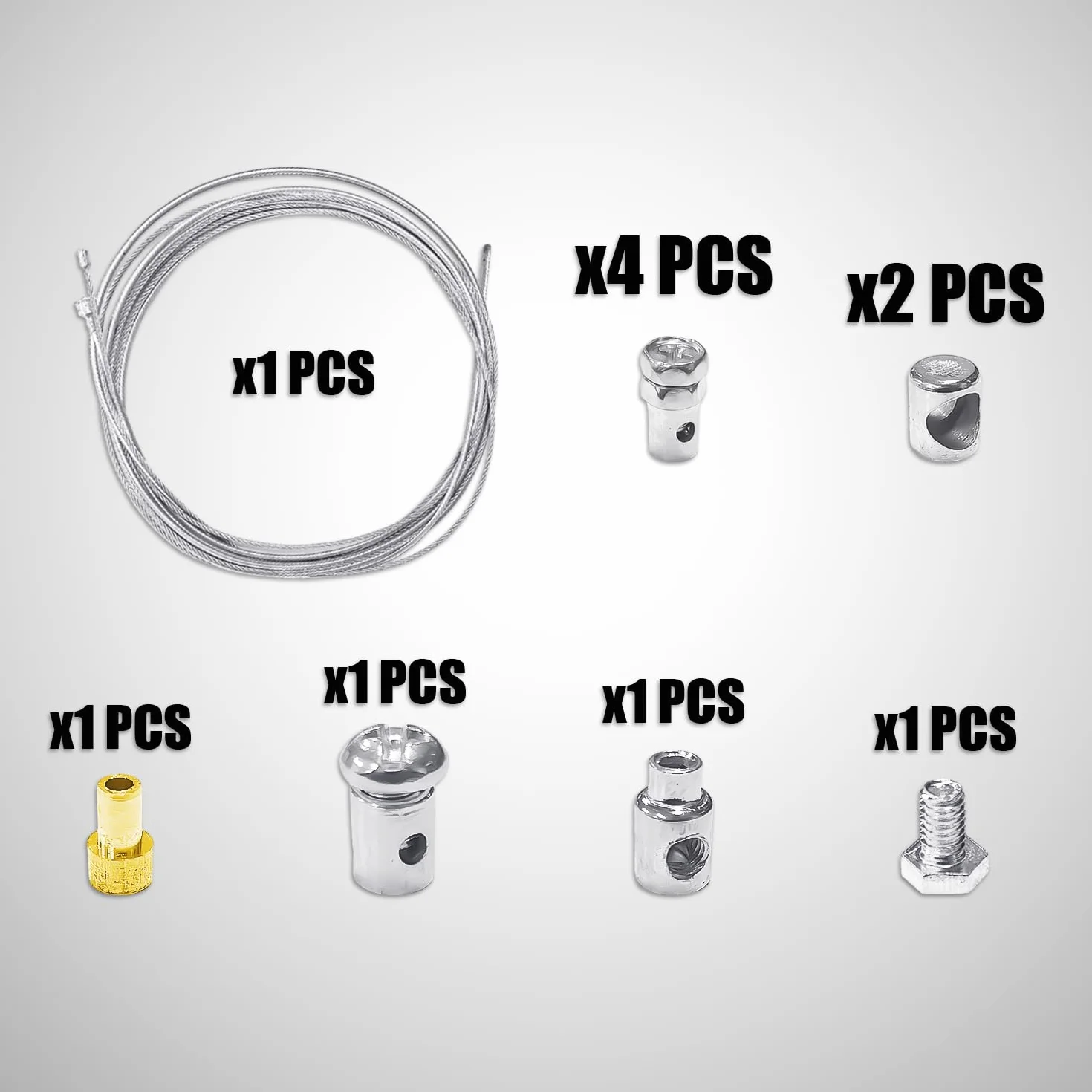 1 juego de reparación de cables universal, palanca de gas, kit de reparación de cables de motocicleta, freno, cable de embrague, accesorios de reparación de cables con resorte, cable de cambio de