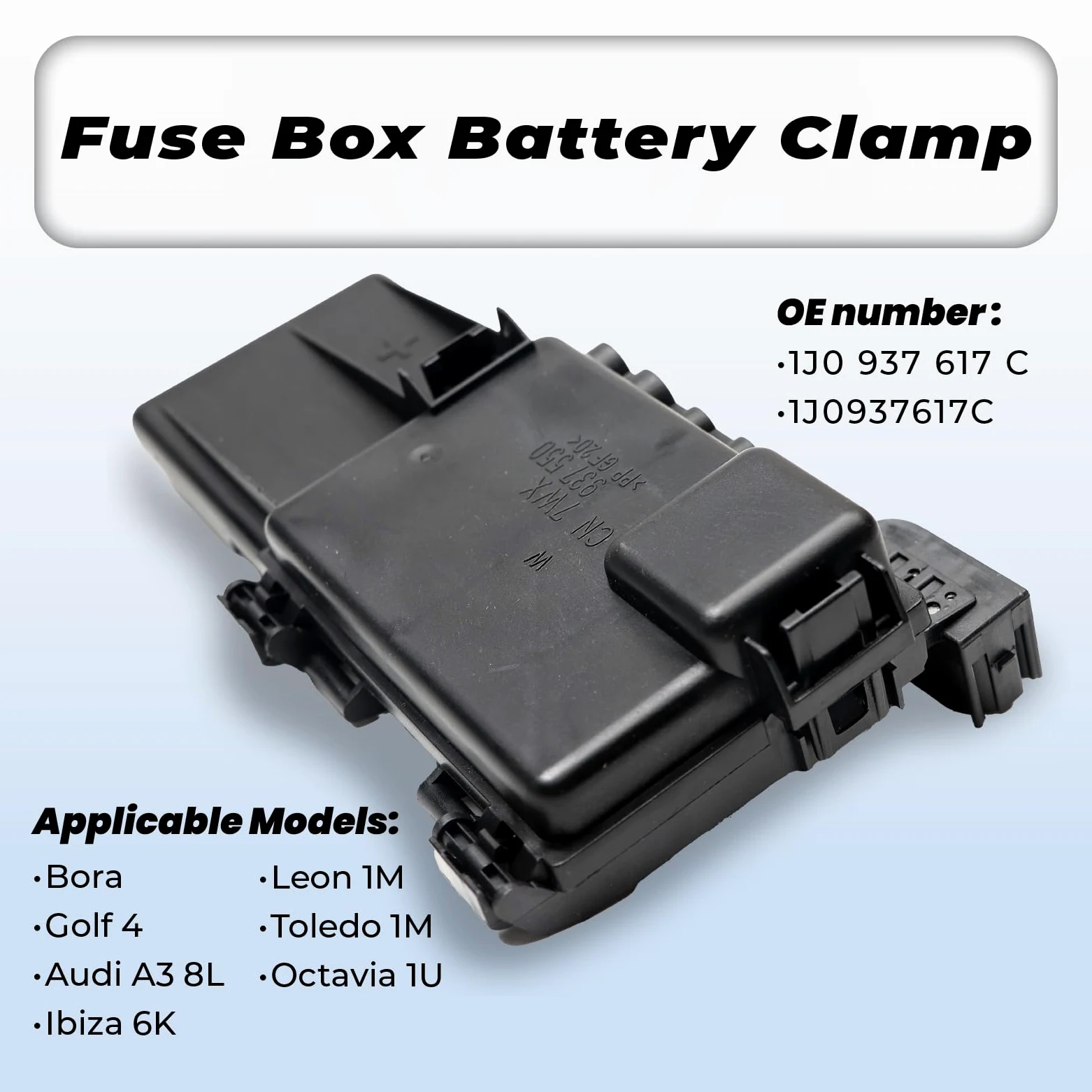 Caja de Fusibles Terminal Batería Caja de Fusibles Batería para A3 8L Bora Golf 4 Ibiza 6K Leon 1M Toledo 1M Octavia 1U 1J0937617C