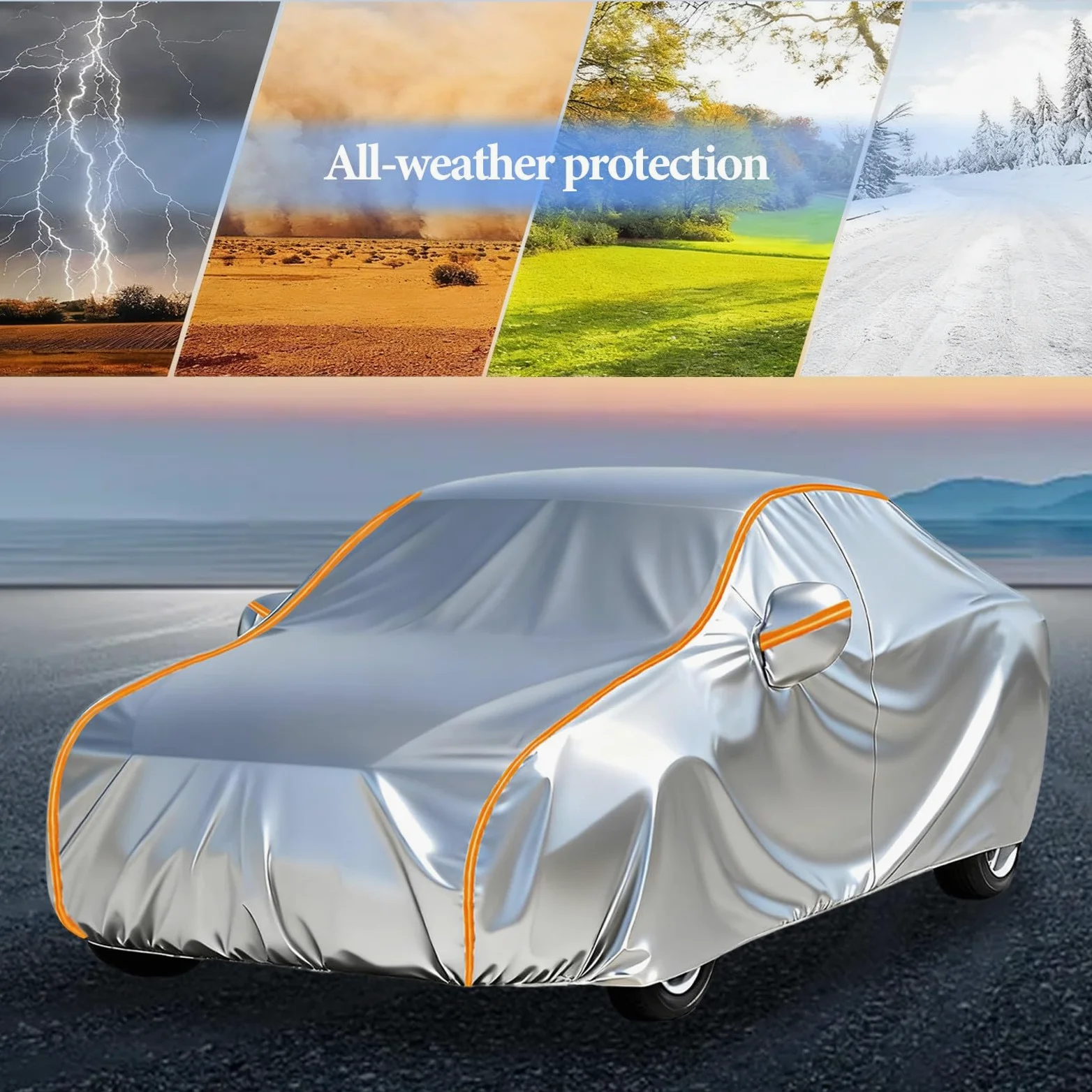 Fundas De Coche para Ford Transit Custom Nugget/Kombi L1 Van 2023-2025, Anti-UV, Resistente Al Polvo Lluvia Nieve protección para Todo Tipo de Clima