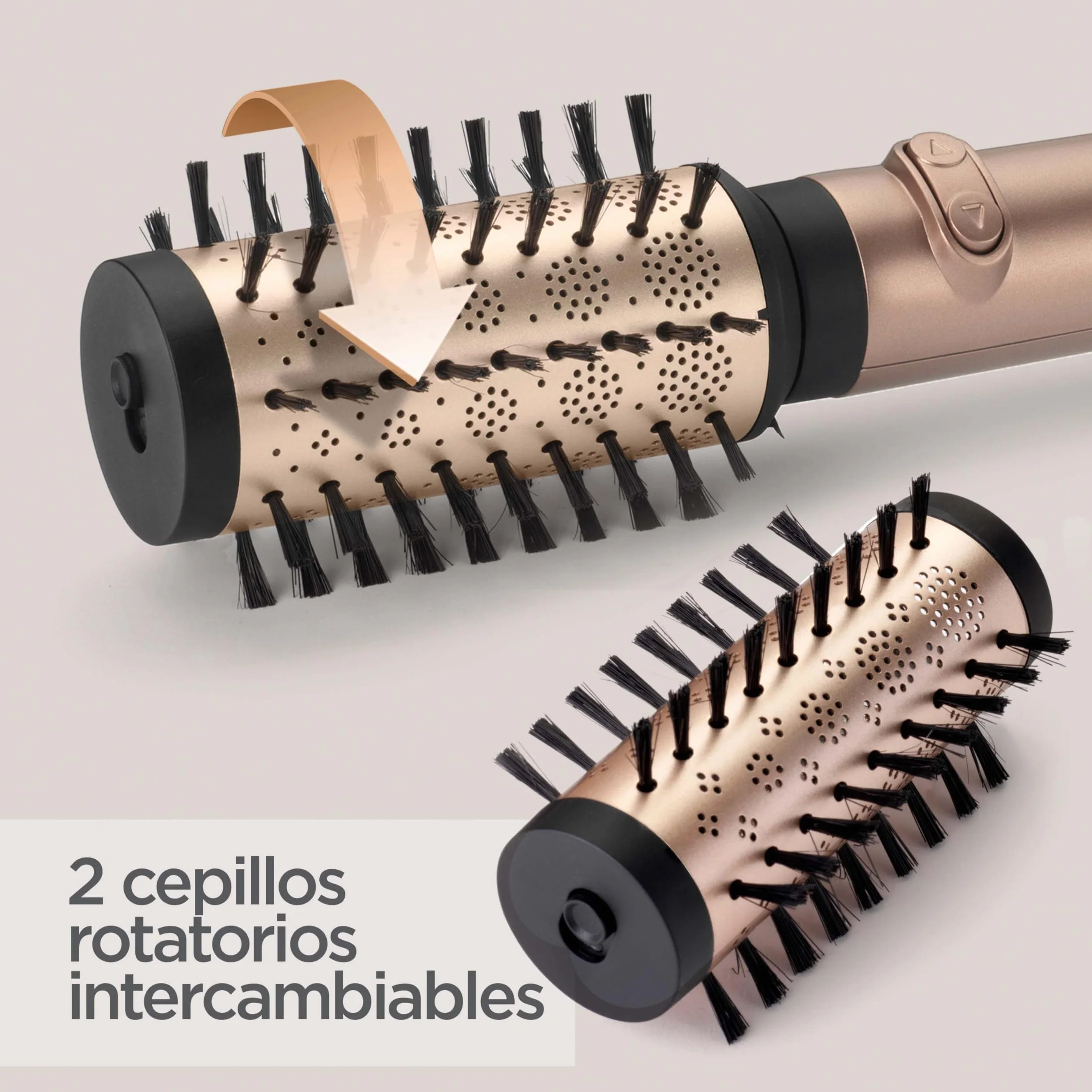 BaByliss AS952E Cepillo Rotatorio Big Hair Dual Hot Air 50mm 40mm iónico antiencrespamiento