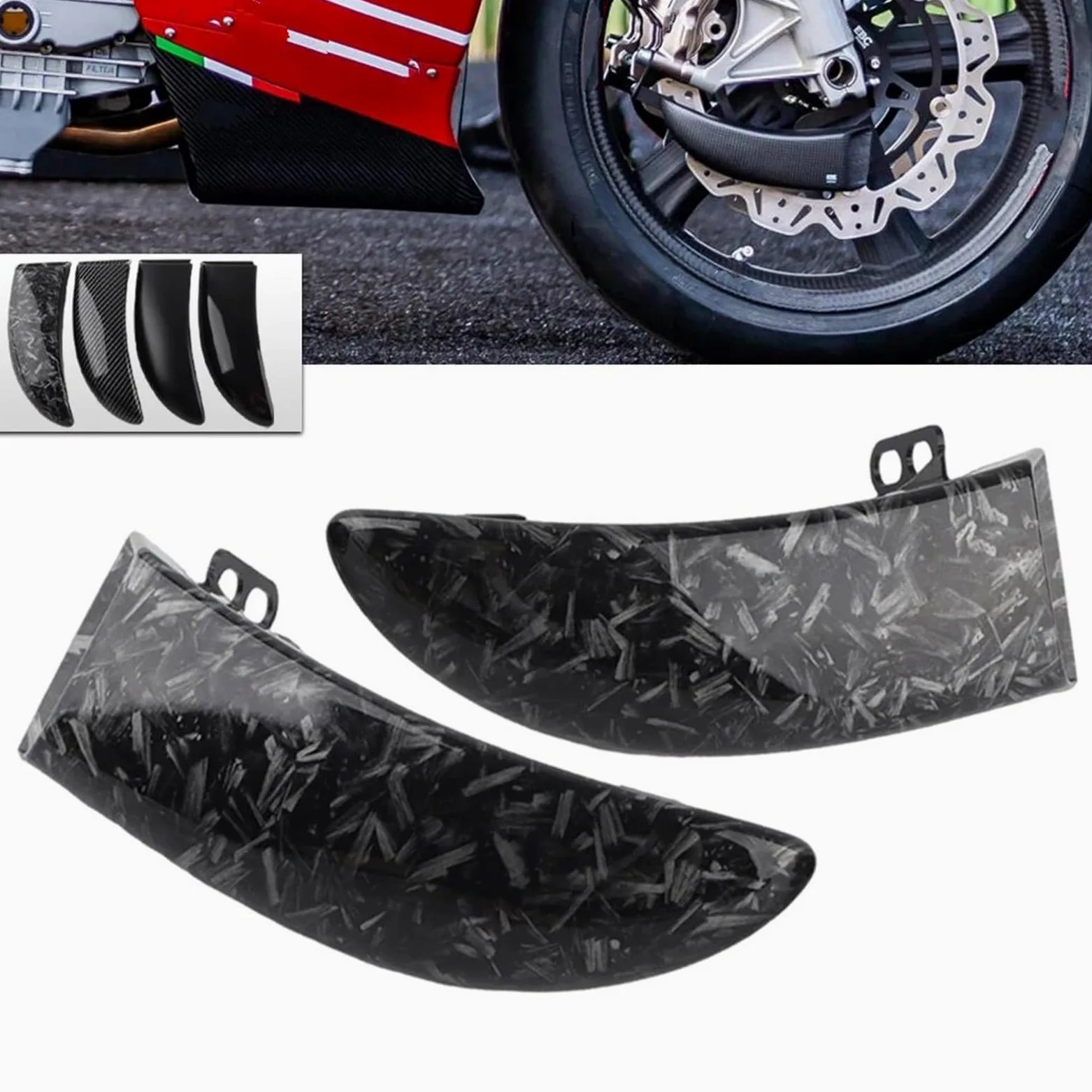 Conductos de refrigeración de aire de pinza Cubierta de radiador de pinza delantera de motocicleta, compatible con Ducati XDIAVEL S, XDIAVEL 1199, Panigale 1299 y Hypermotard 796.(Matte Black)