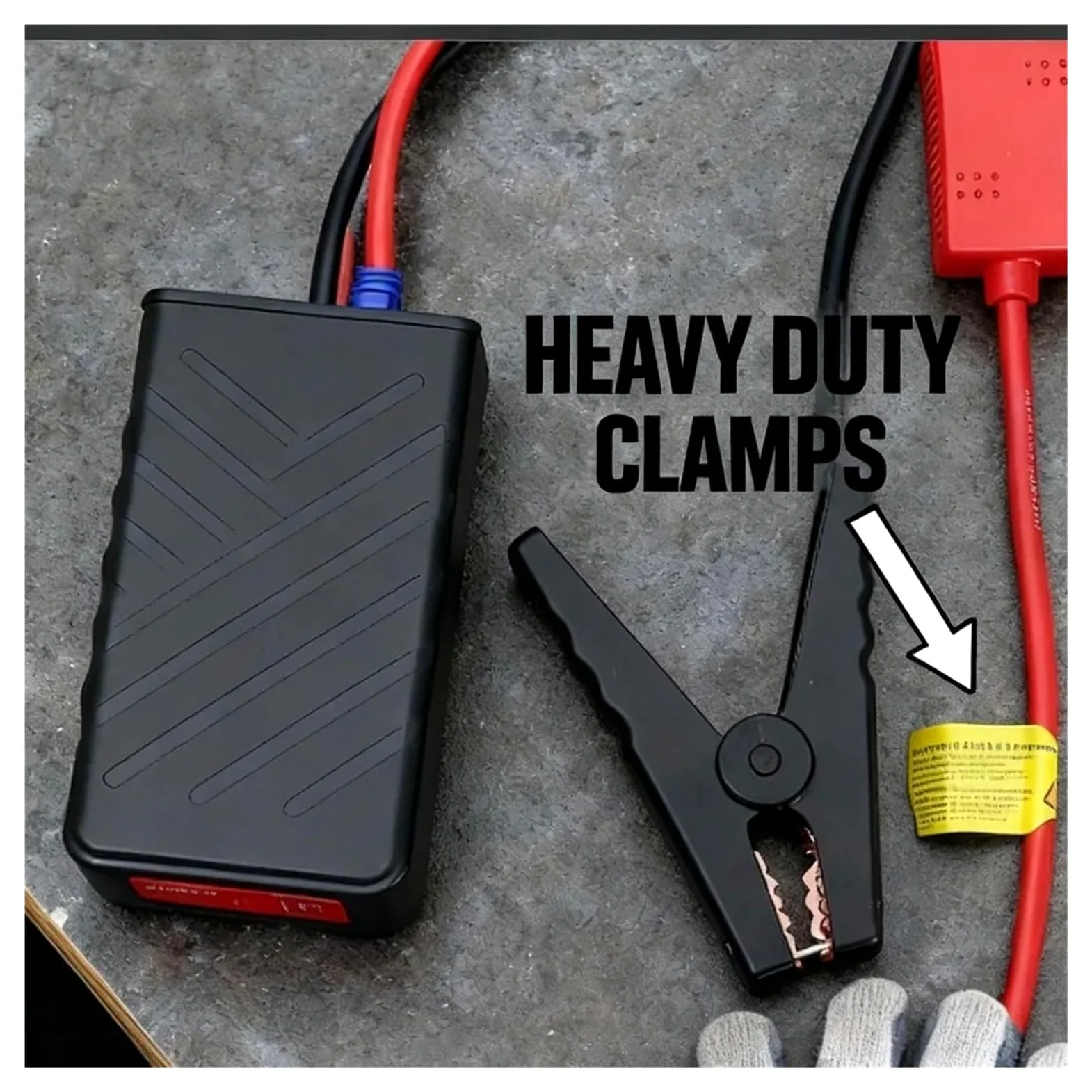 EC5 - Cable de arranque con clips, 12 V/24 V, cables de arranque de batería de coche para emergencia, accesorios portátiles de arranque (estilo B)