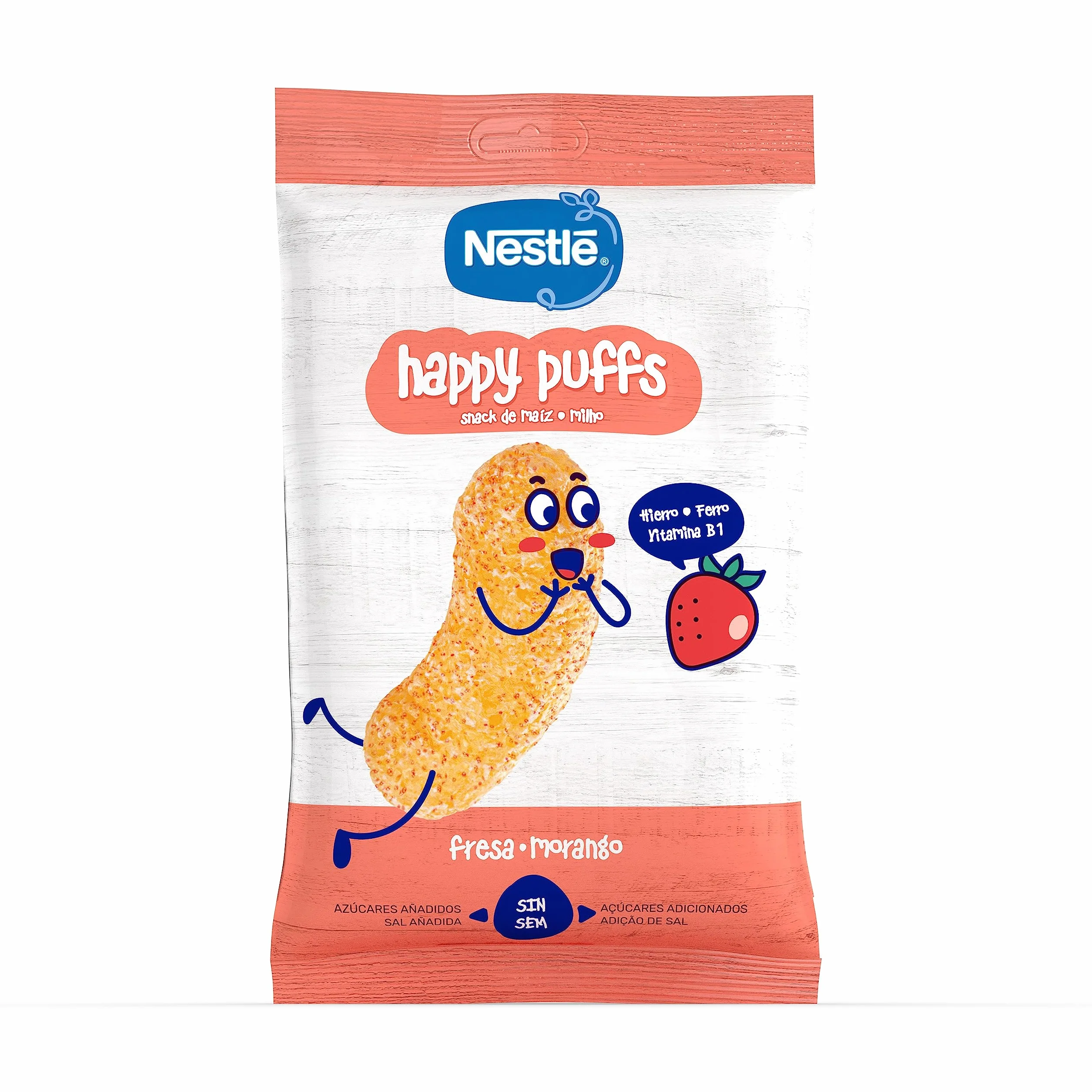 NESTLE Happy Puffs Maíz Fresa 7x28g