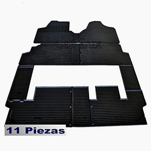 Car Lux AR03325 - Alfombrillas Alfombras de Goma a Medida Kit de 11 Piezas para Scudo Desde 2007