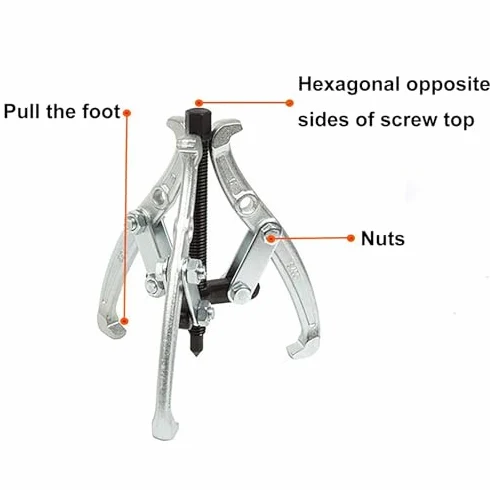 Juego de extractor de rodamientos de precisión, herramienta universal de extracción de rodamientos libremente extensible para bujes de inercia, poleas y bridas, herramienta esencial de mantenimiento