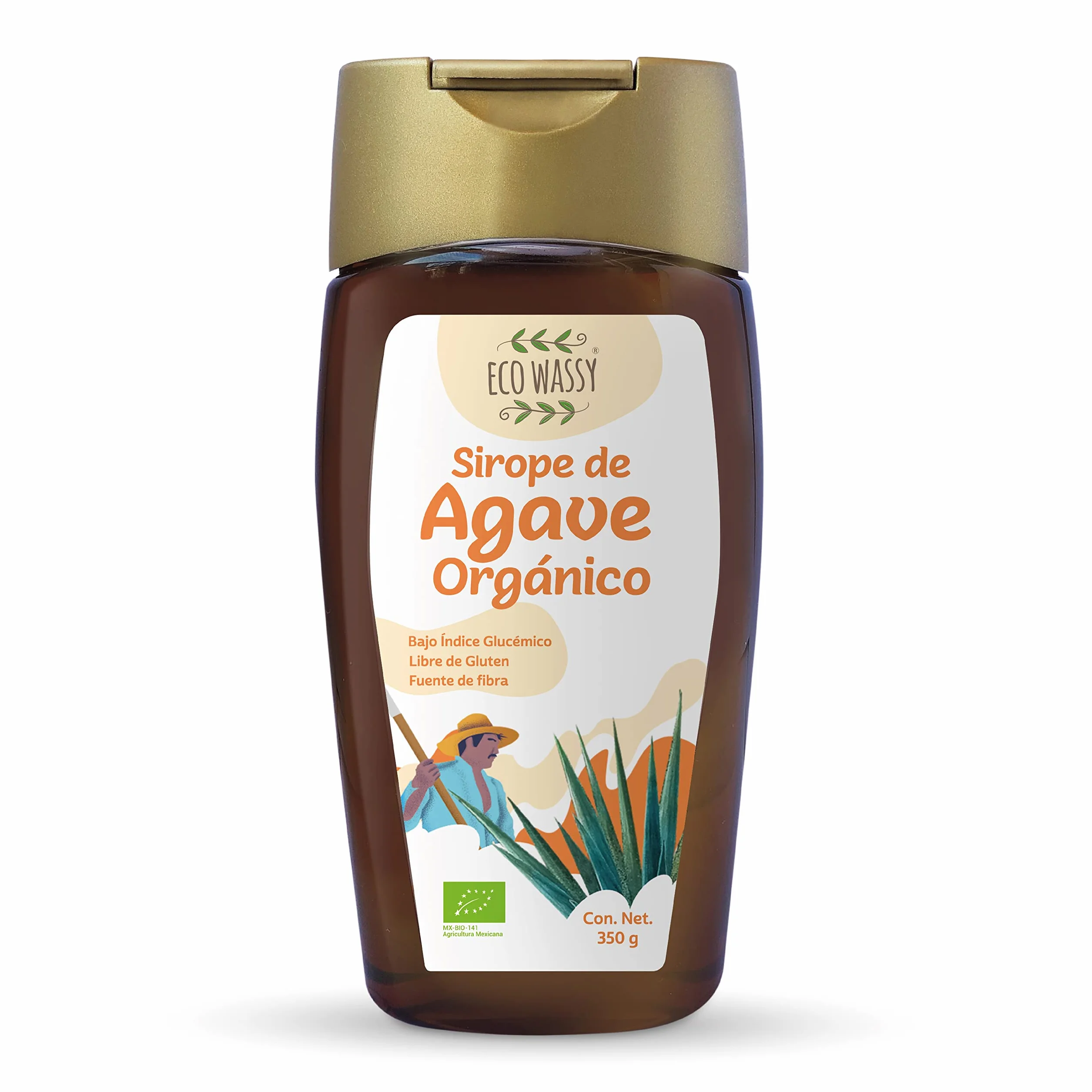 Sirope De Agave Crudo, Endulzante Natural Orgánico, 100% Puro, Sin Gluten, Bajo Índice Glucémico
