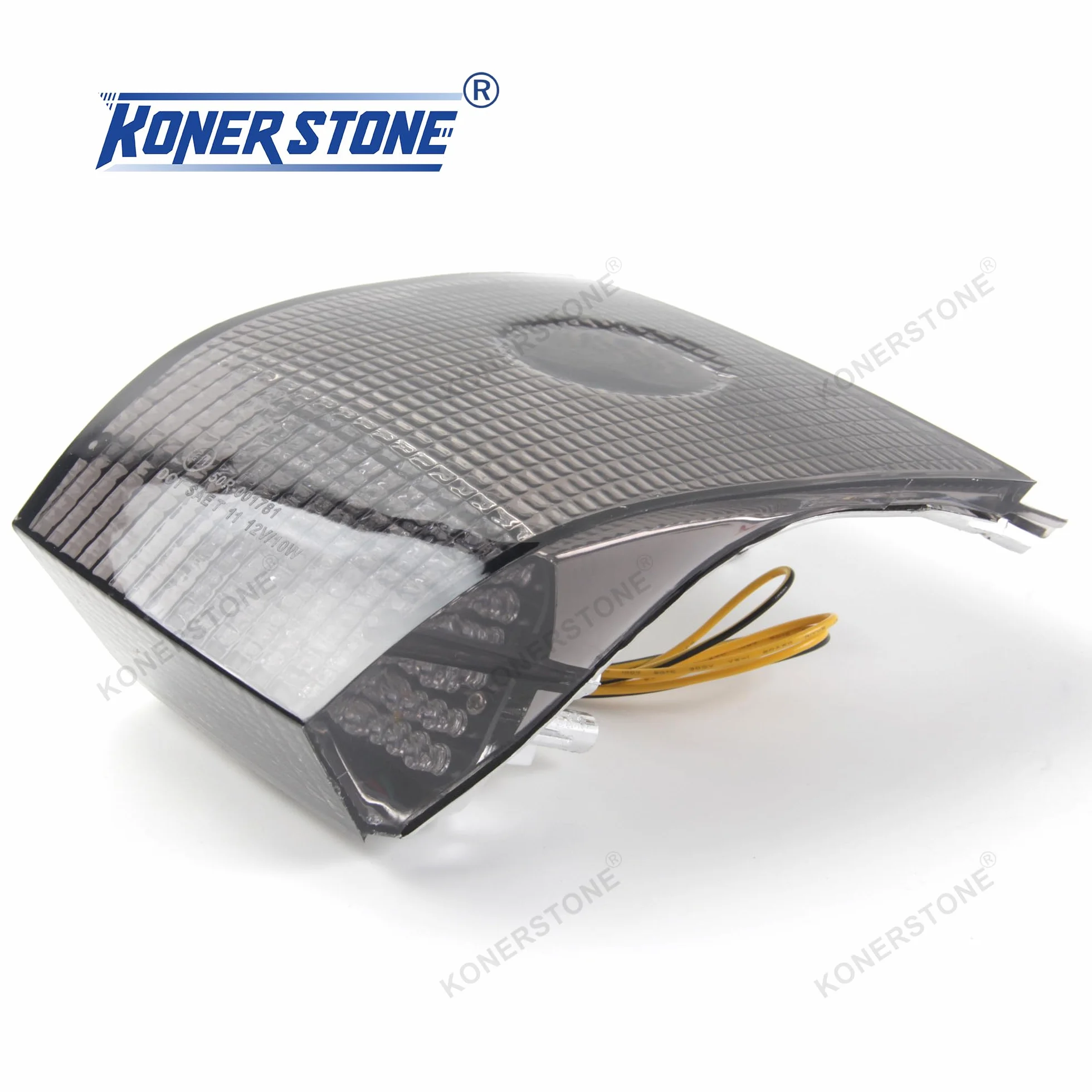E-MARK - Luz trasera para BMW K1200GT / K1200RS / R1150R 1997-2005 Luz trasera de freno de señal de giro integrada accesorios de repuesto para motocicleta lente ahumada 1998 1999 2000 2001 2002 2003