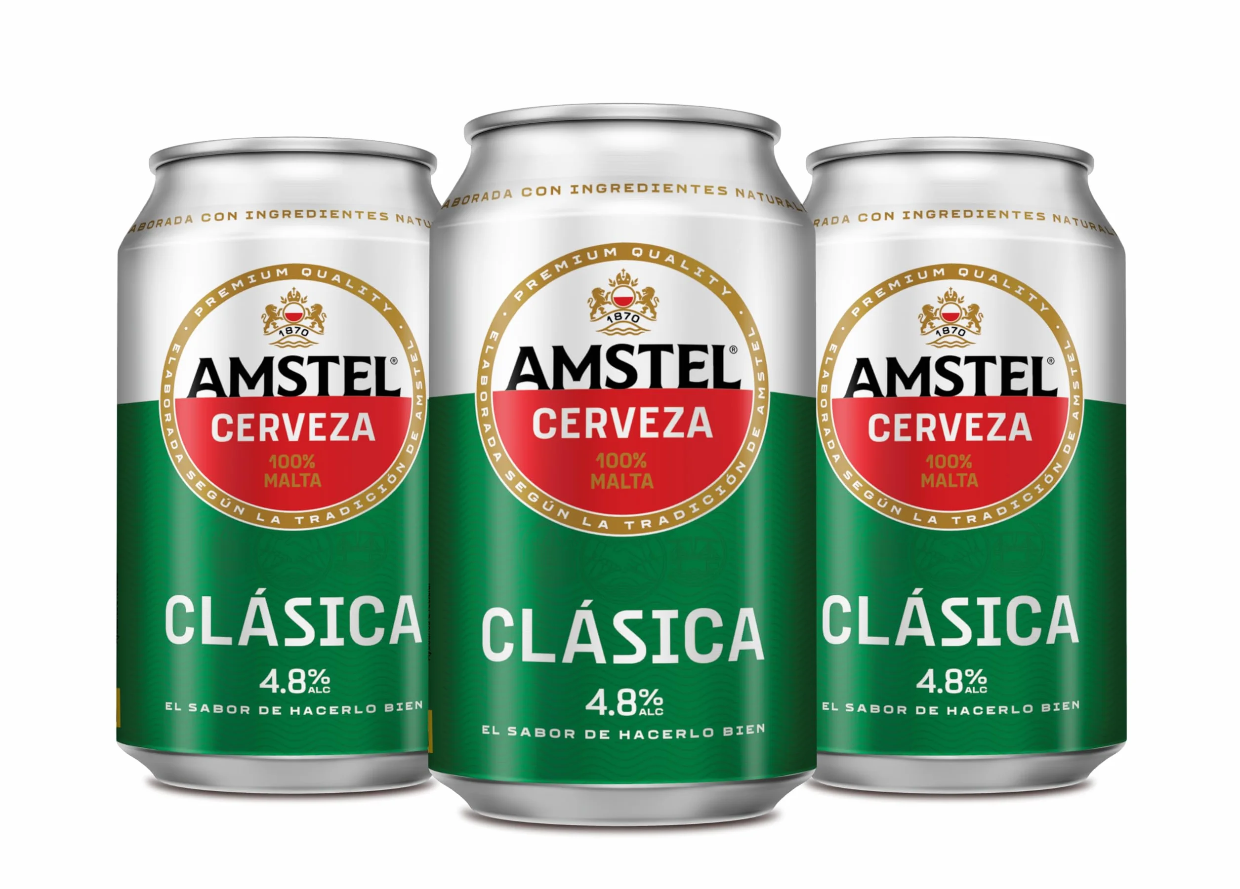 Amstel Clásica Cerveza Lager Pack Lata 24x33 cl