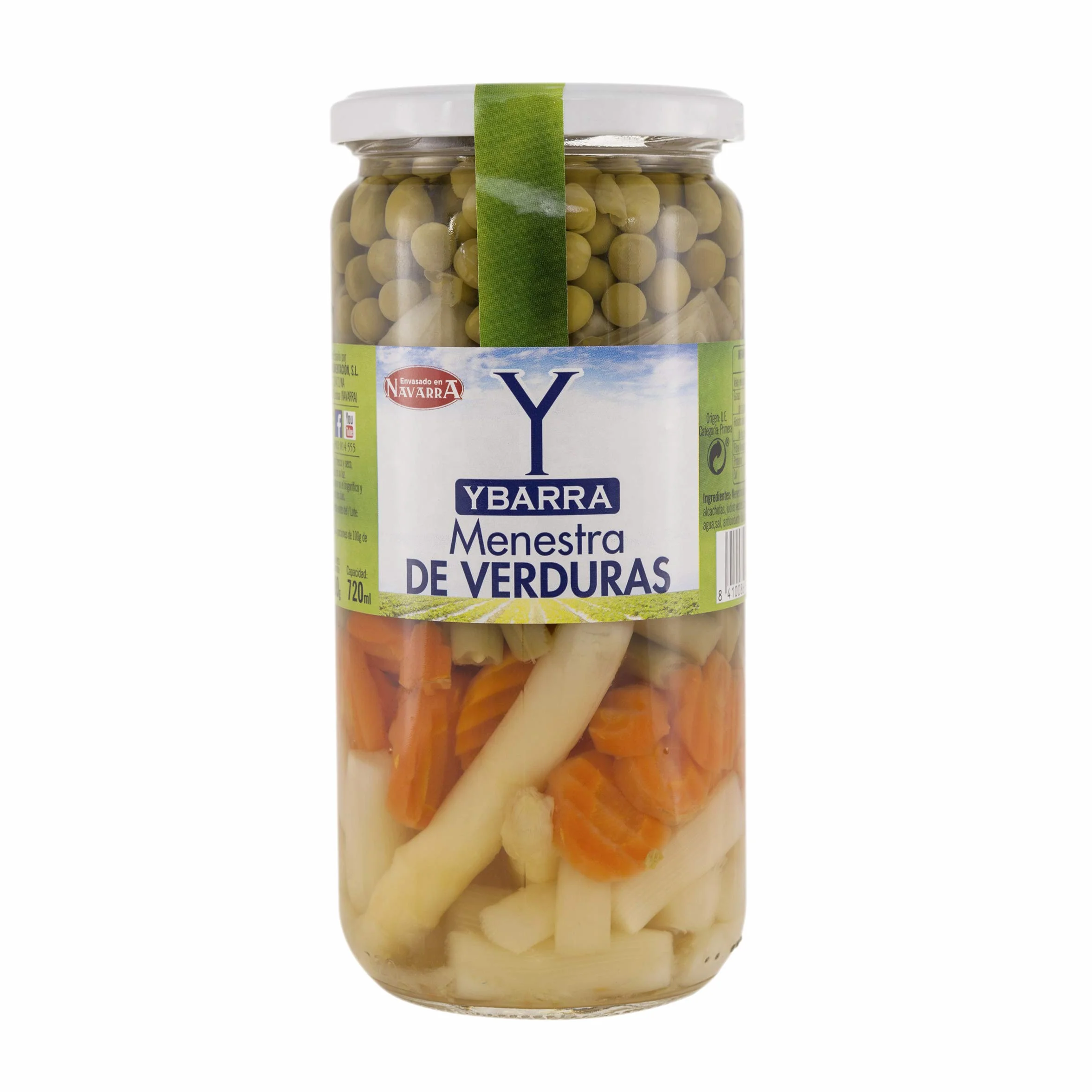 Ybarra Menestra de Verduras 400g Frasco de Cristal