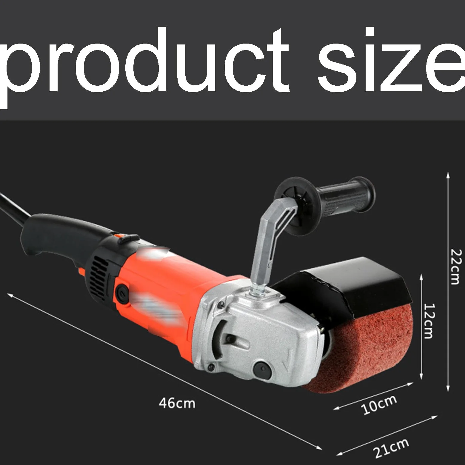 Máquina de bruñido y Pulido de Alta Potencia para Metal/Madera, 6 velocidades Ajustables, Cubierta Protectora, Cable de alimentación Largo Tratamiento de Superficies.