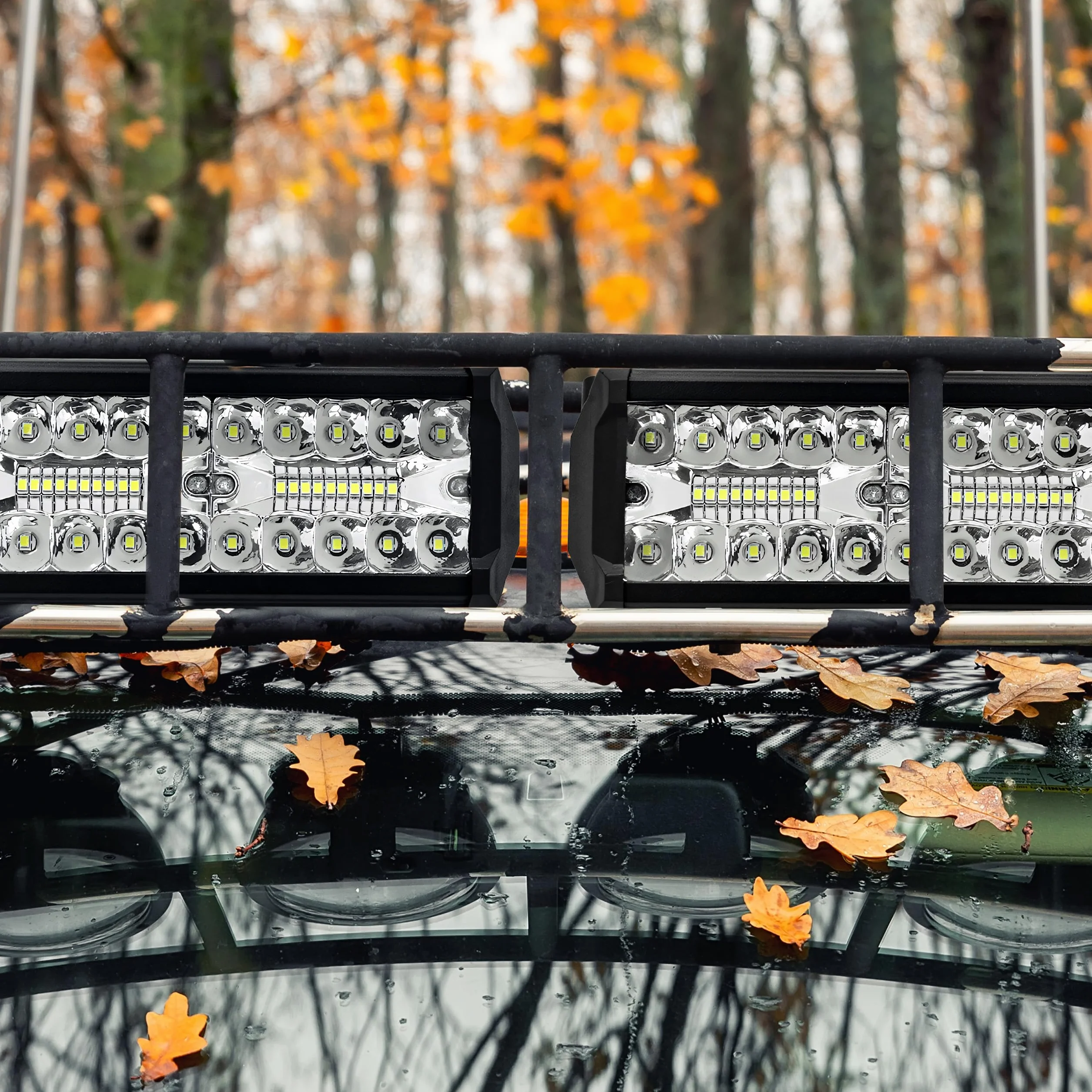 Retoo Foco LED Trabajo Exterior 120 W 12 V 40 LED Impermeable Faros Auxiliares Moto Off Road