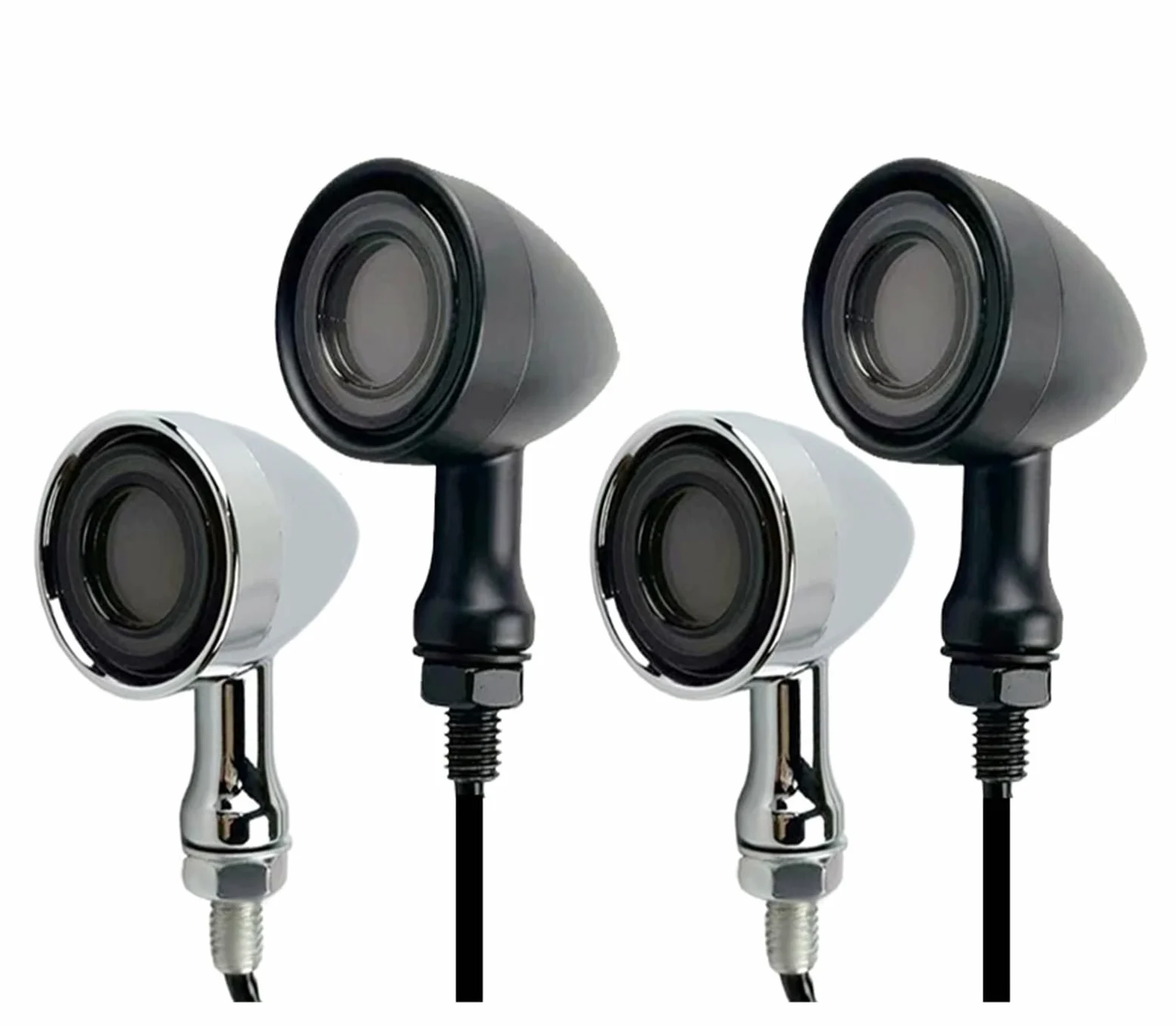 Intermitentes LED Delanteros y Traseros universales para Motocicleta, Tipo Bala. Luces de señalización de Giro luz Diurna DRL luz Freno y luz Trasera Luzs traseras Piezas