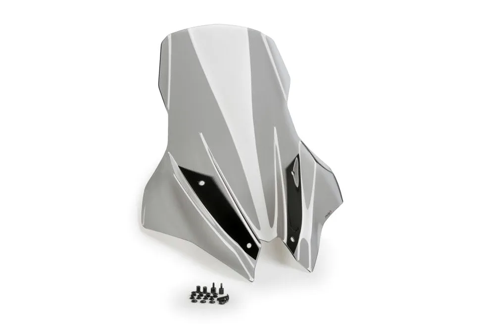 Puig 21120H Pantalla V-Tech Line Touring en acrílico de 4 mm con diseño aerodinámico anguloso para máxima protección y reducción de turbulencias, Ahumado