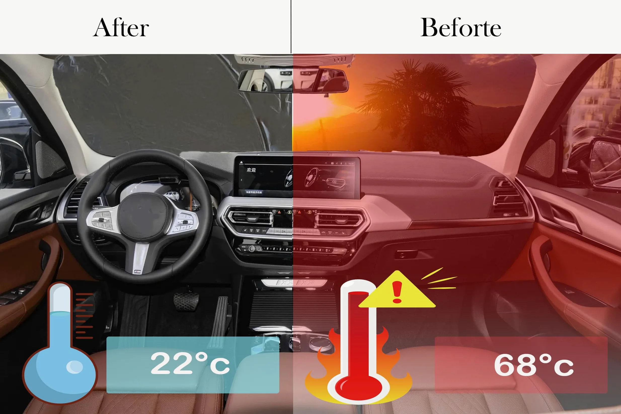 Parasol para parabrisas de coche para Mazda CX-5 2017-2024 2025, 2 capas de sombra de ventana para deportes, turismo, Grand Touring, parasol plegable para ventana delantera de coche, accesorios de