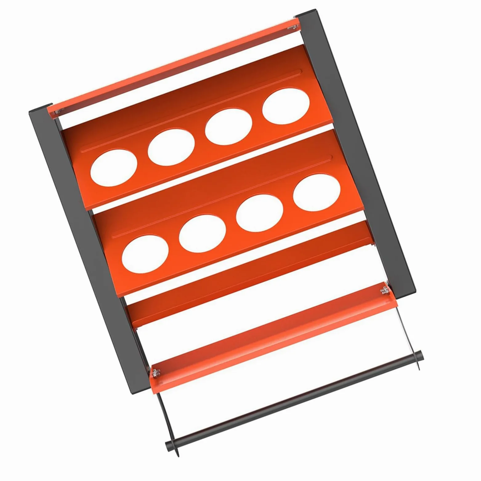 Organizador de pared para botellas de pintura, 8 soportes para latas, 2 estantes, barra de toalla para almacenamiento, fácil instalación