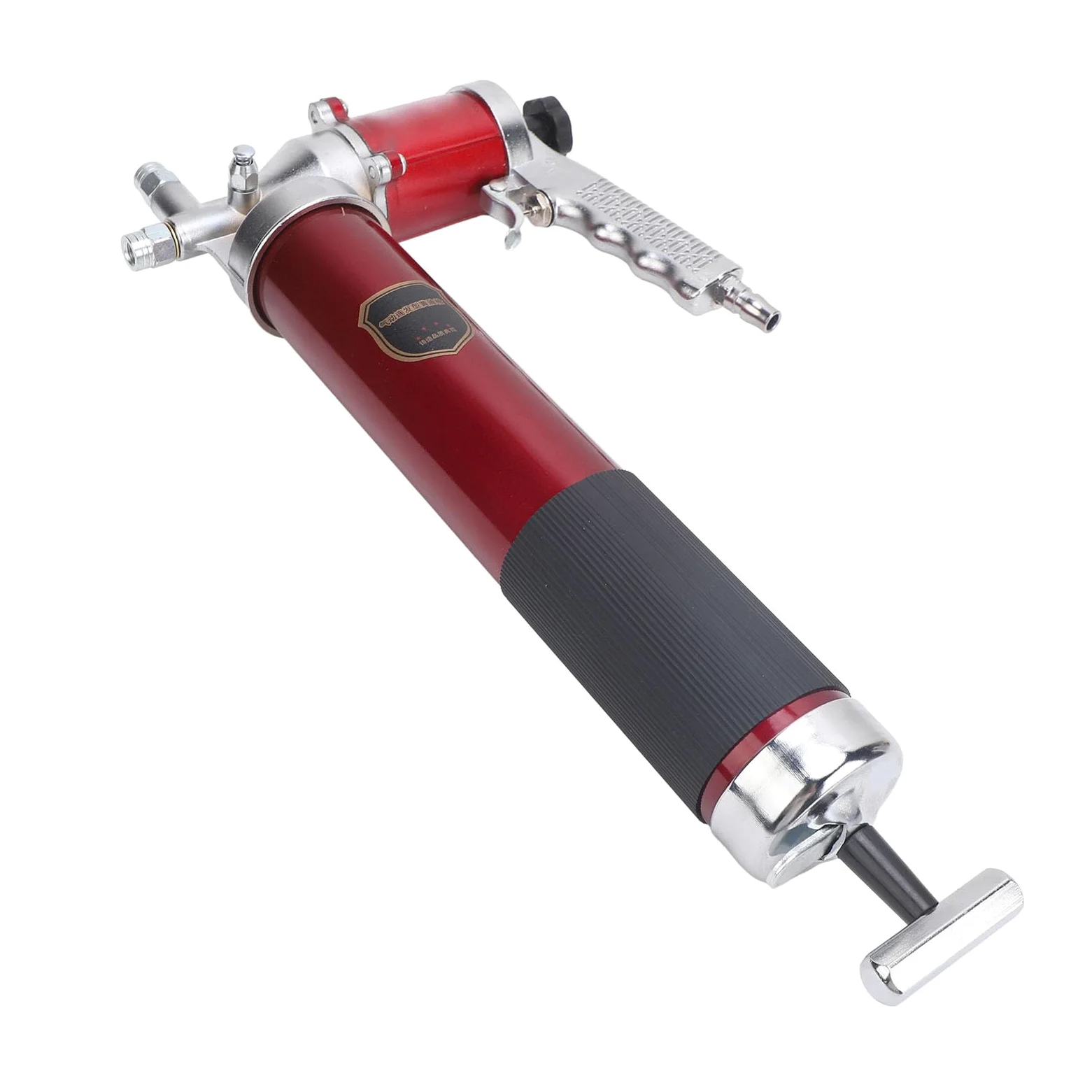 Jeffergarden Pistola de Engrase de Aire G1 4 Juego de Pistola de Engrase Neumática Acero de Aleación de 10000 a 12000 PSI con Gatillo Continuo y Acoplador de Almacenamiento para Trabajos Mecánicos y