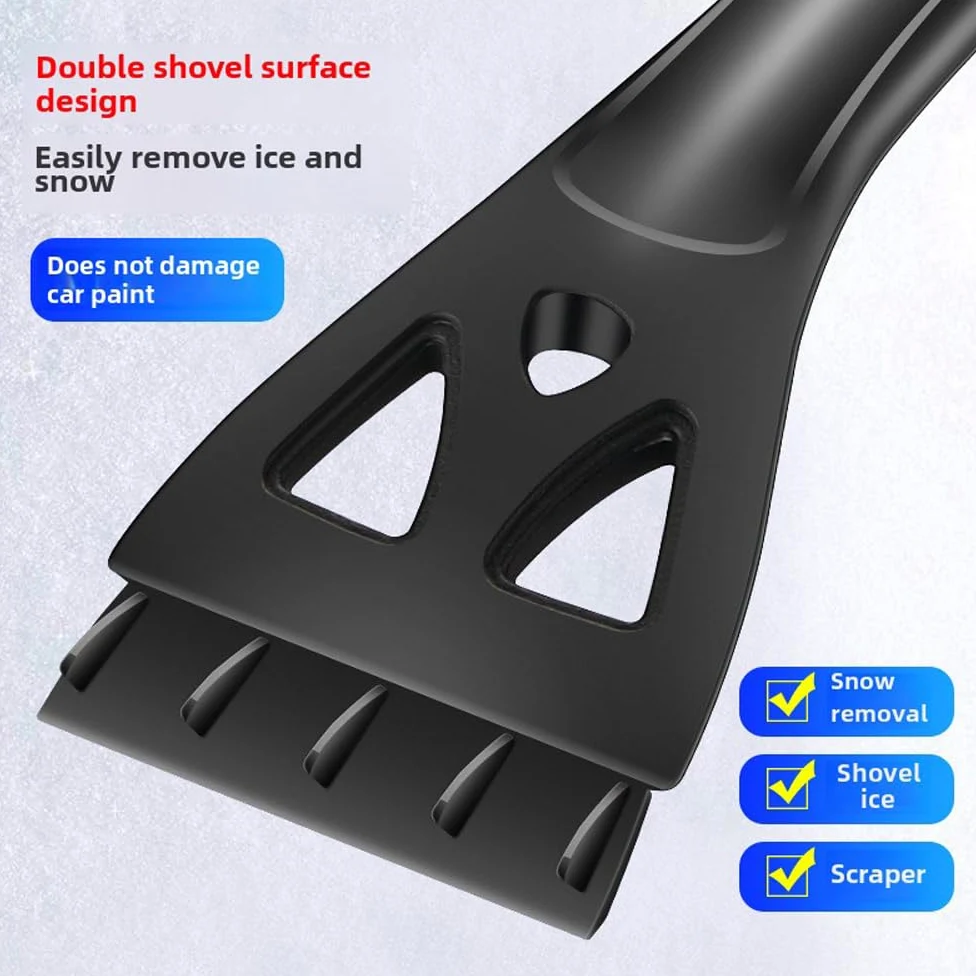 Rascador de hielo para coche con escoba, ajustable, extensible, para nieve, accesorios exteriores