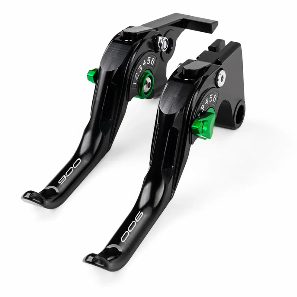 Palanca de pinza de freno CNC de motocicleta Compatible con Z900 Z 900 2017 2018 2019 2020 2021 2022 2023 2024 Palanca de freno de embrague Palanca de agarres ajustables (Verde)