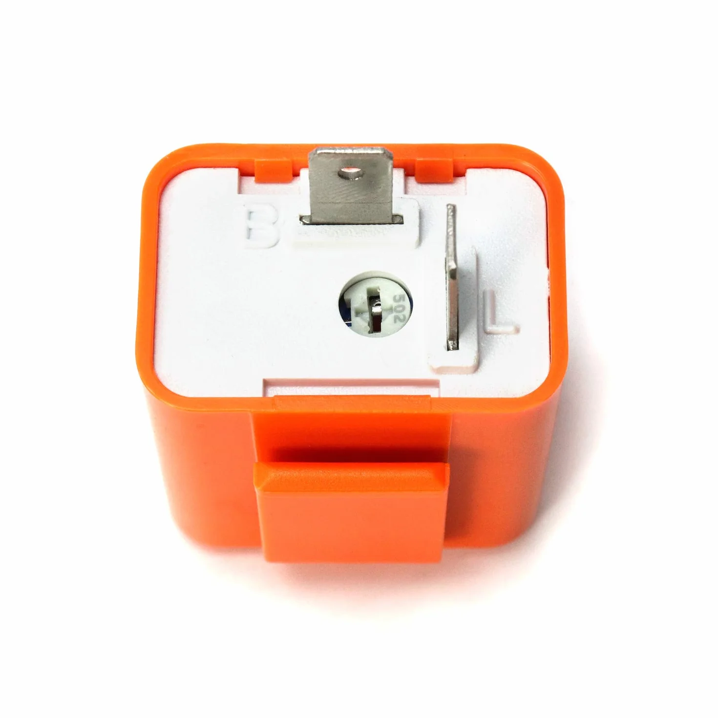 QWORK 2 Pin 12V Universal Relé Intermitentes, Relé LED Ajustable de Moto, Naranja, 2 Piezas