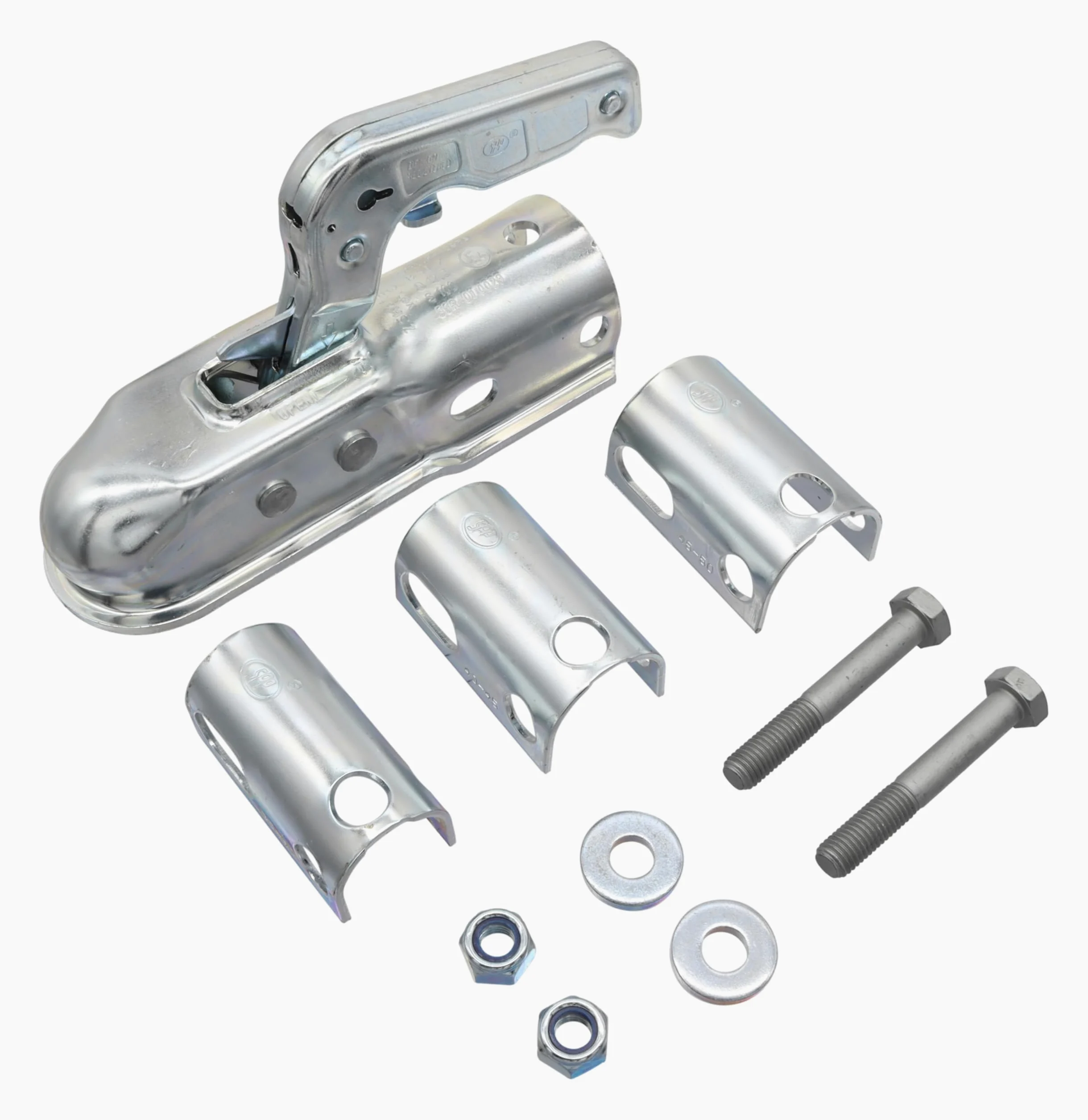SPP Acoplamiento de bola universal hasta 1300 kg TIPO ZSK 1300 C 35-50 mm tubo redondo perforación 12/12 mm horizontal y cruz