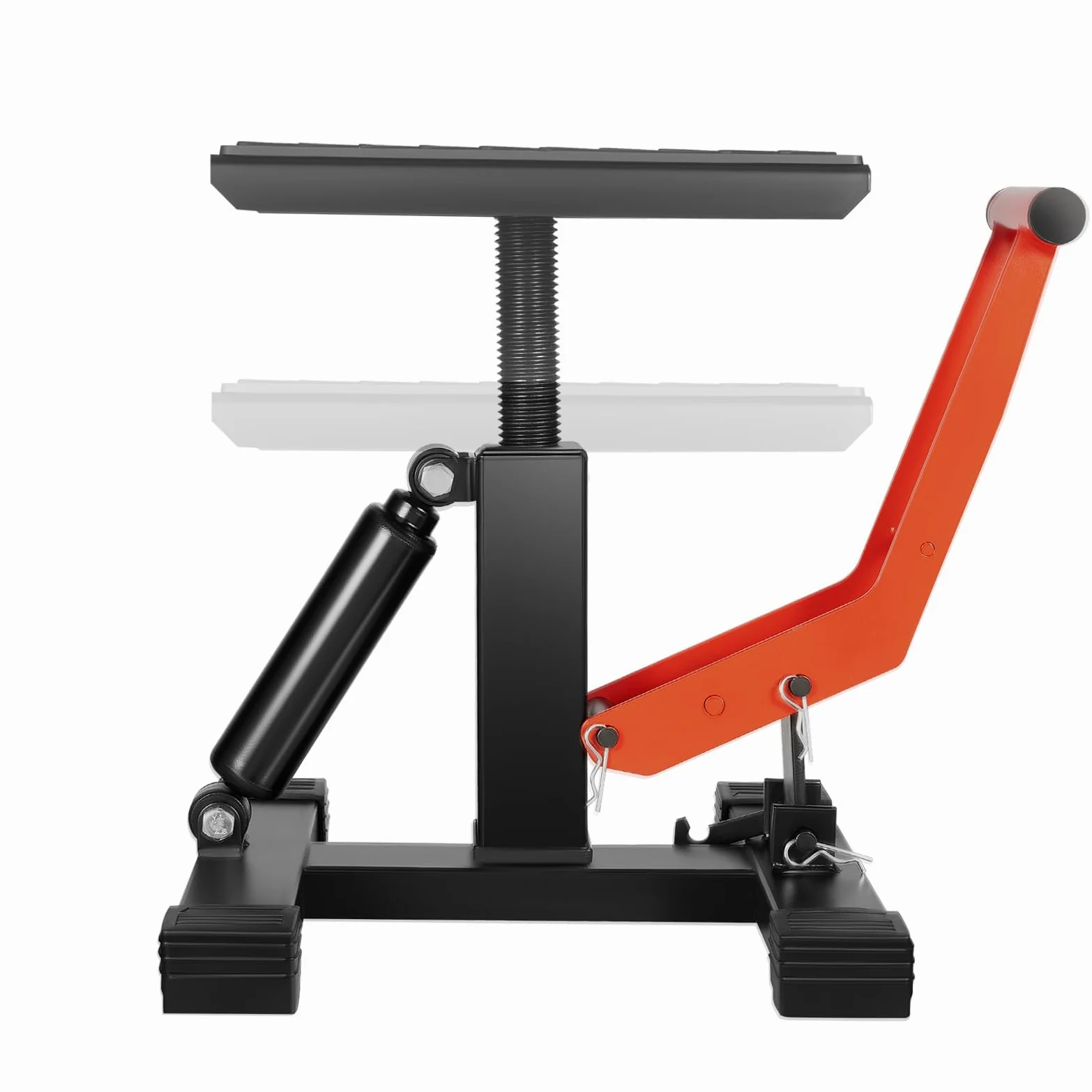 Plataforma elevadora hidráulica para motocicleta – Altura ajustable hasta 400 kg, base en forma de H con almohadilla de goma para motos todoterreno