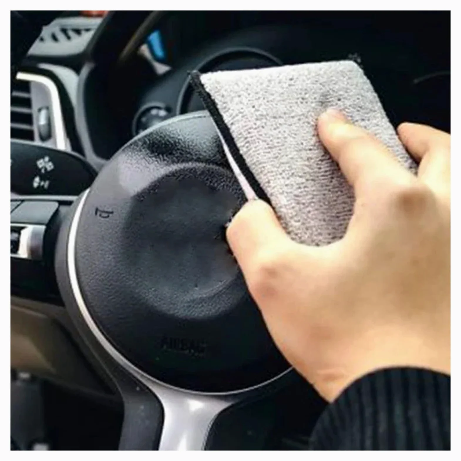 2/24 piezas Esponjas de microfibra suaves doble cara for limpieza cuero coche, toallas for encerar y herramientas detallado automotriz(24pcs)