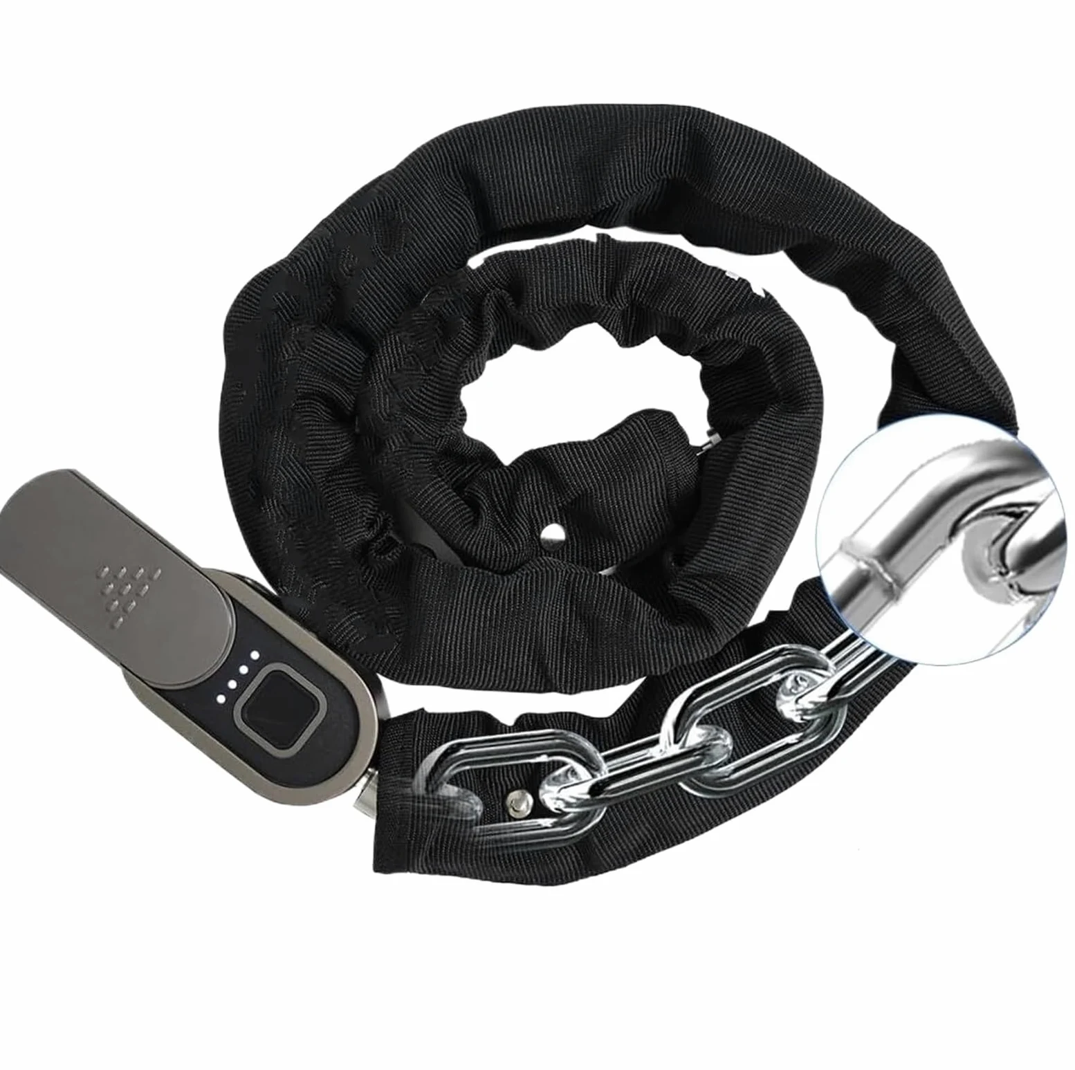 Candado Moto Cadena Cerradura de Cadena con Llave Impermeable para Bicicleta, 100CM, Apta para, Scooter, Motocicleta, Puerta, Valla candado para Manillar