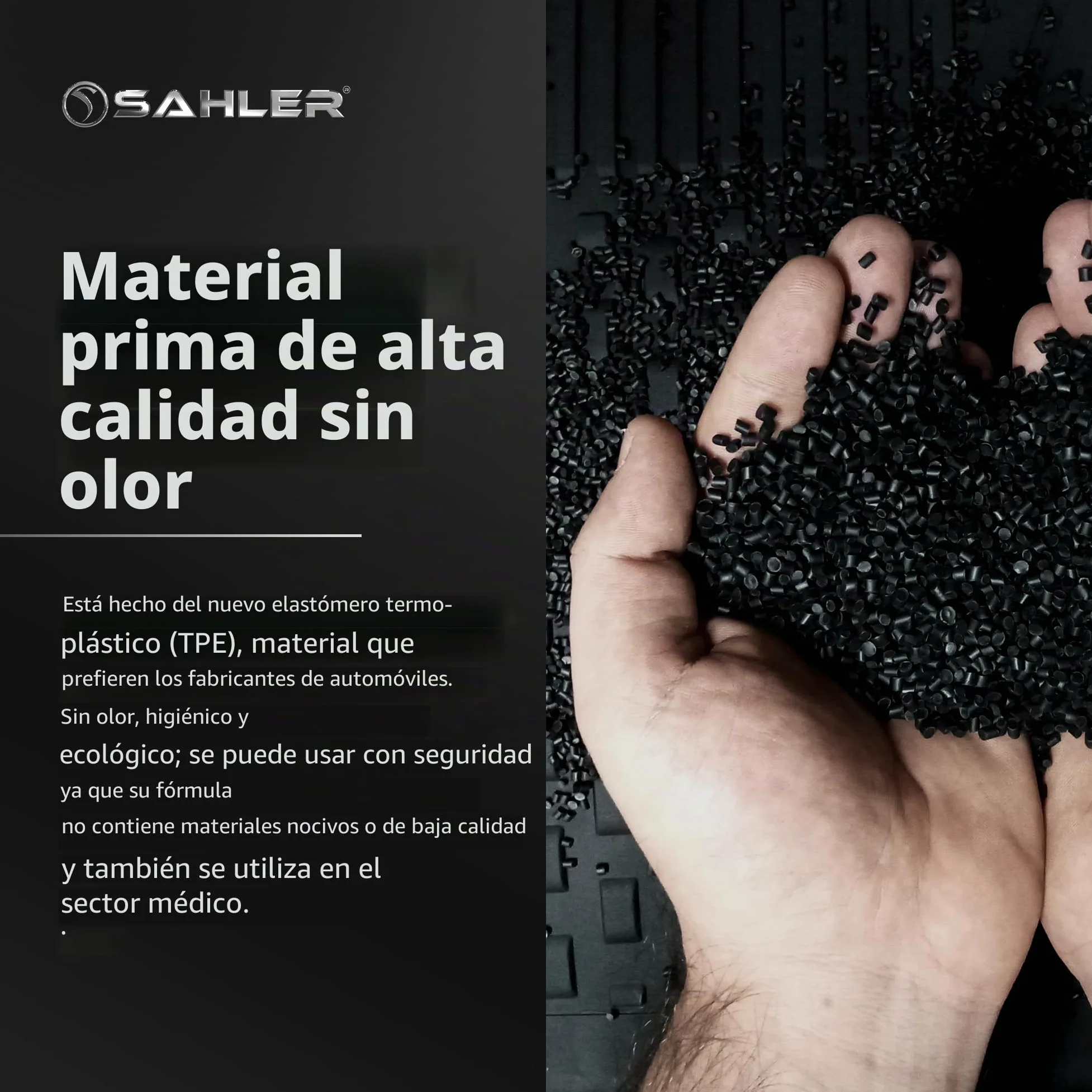 Sahler Alfombrillas de Coche compatibles con Peugeot Rifter 2018-2026 | 4.5D Premium TPE Goma Antideslizante Alfombrillas de Goma Impermeable Coche Coche Negro