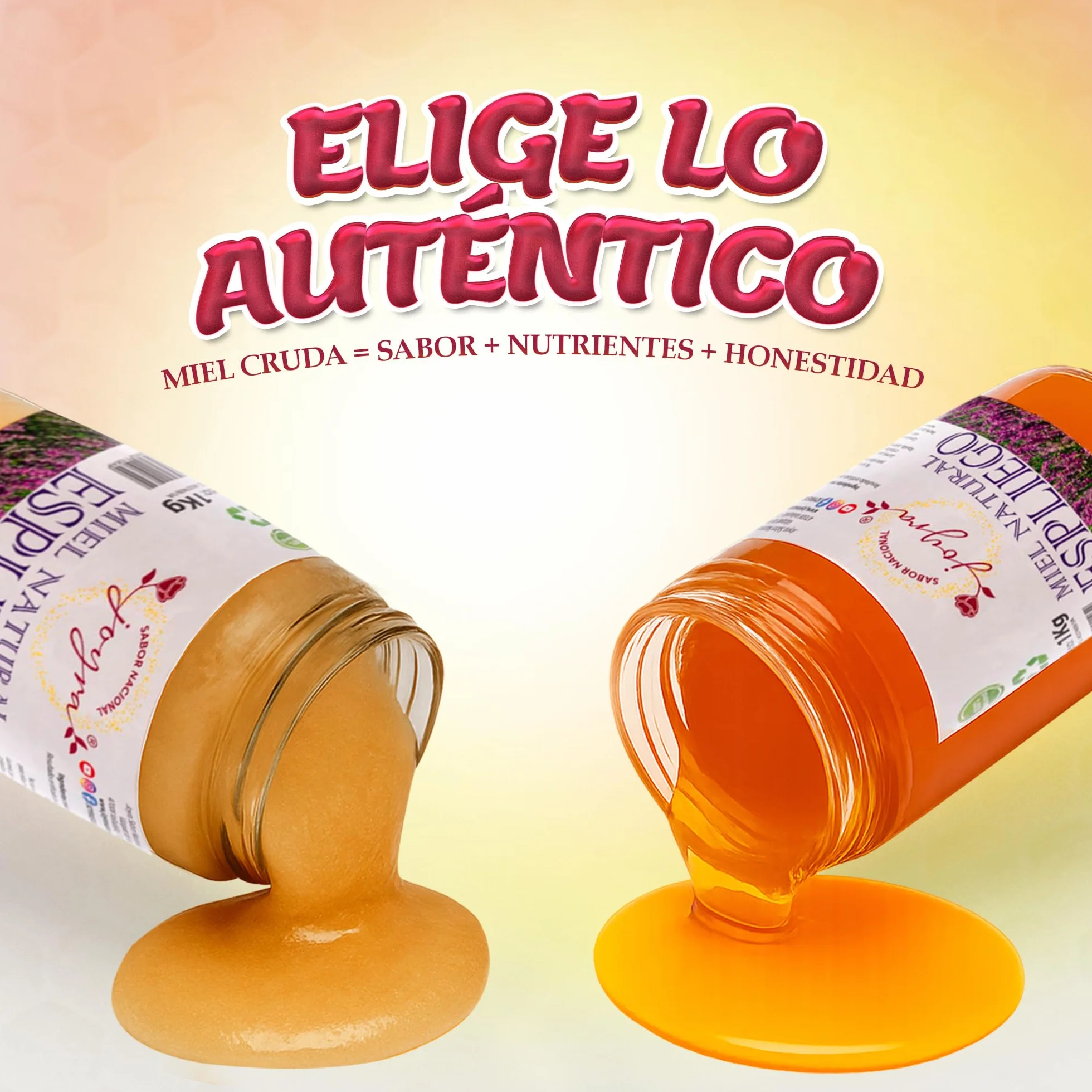 Miel Cruda 100% Pura de Abeja Natural Artesanal 27 Variedades Sabores Apicultura Española Sin Pasteurizar 1 kg Miel de Bosque