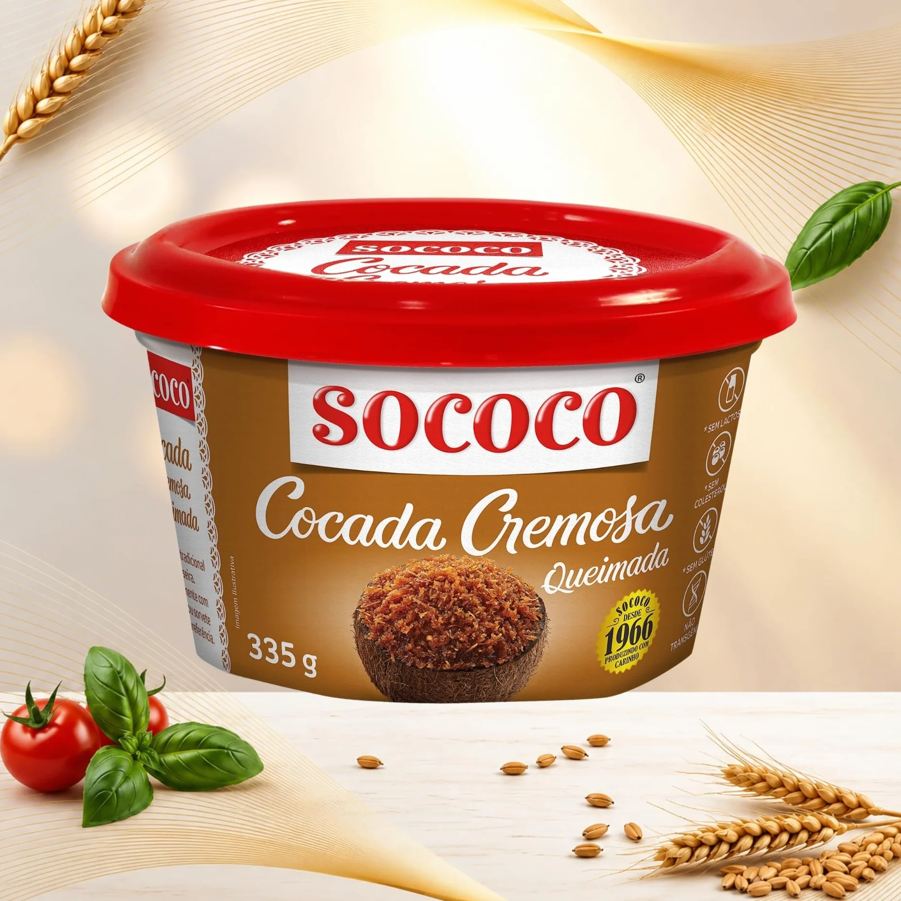 SOCOCO Dulce de Coco Cocada Cremosa Queimada 335g
