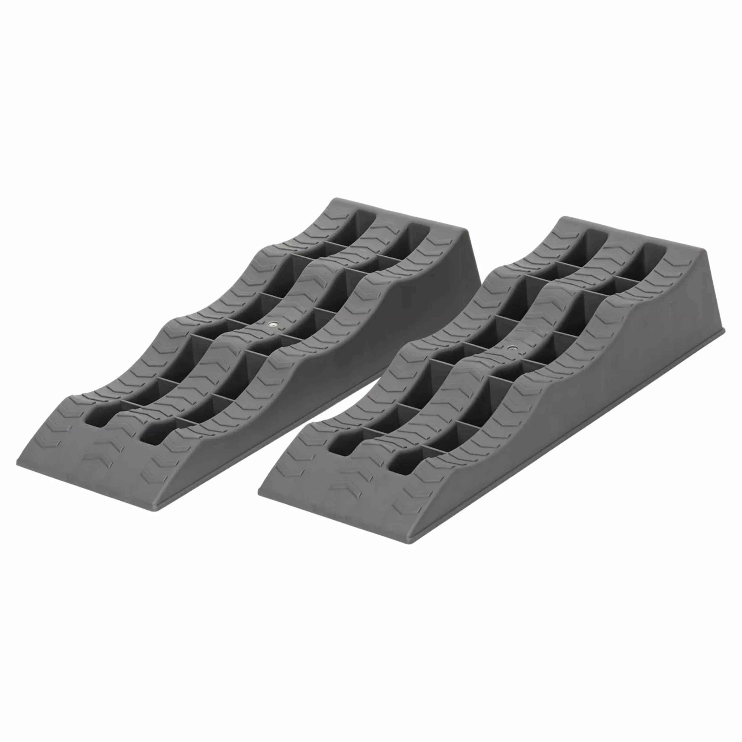 BERGER - Cuñas niveladoras, Rampas de Nivelación para Caravanas 2 Piezas, Capacidad de 2,5 Toneladas, 3 Niveles, Resistente Cuñas para Autocaravana, Kit Level Up sistema de nivelación para caravana