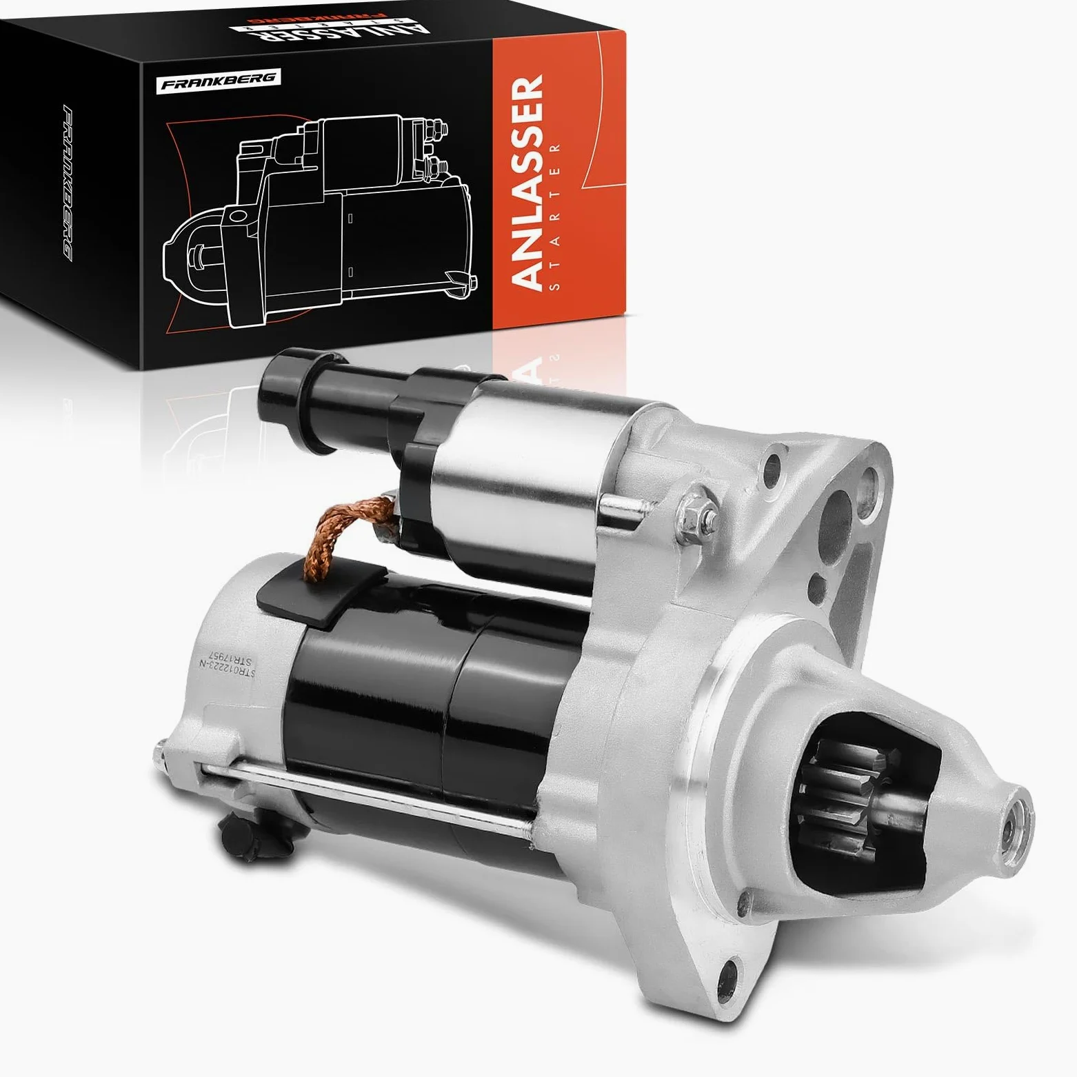 Frankberg Motor de arranque para automóviles 1 kW 12 V 9 dientes 17957 | 17957N; Compatible con: Civic VIII Hatchback FK FN, CR-V III RE, FR-V BE, Acuerdo VIII CU, Accord VIII Estate CW
